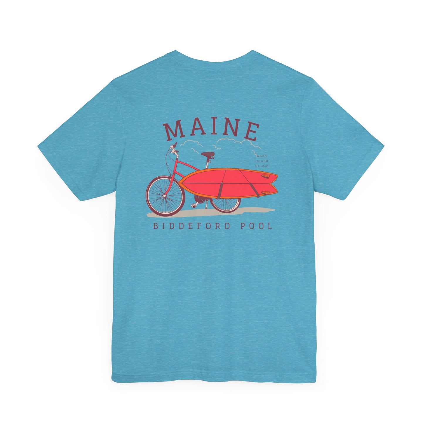 Biddeford Pool Maine Vintage Bike Surf Tee - Unisex Jersey Short Sleeve T-Shirt
