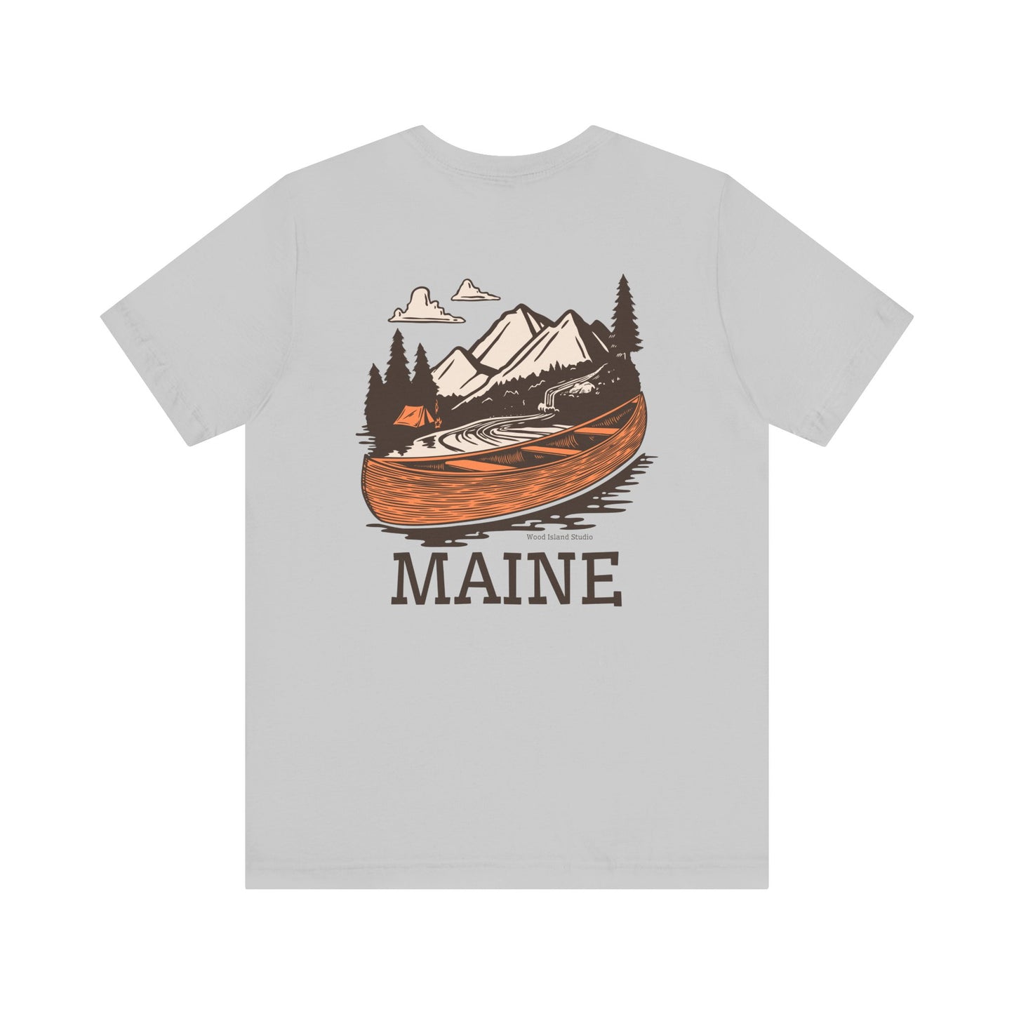 Canoeing in Maine Graphic Unisex Tee