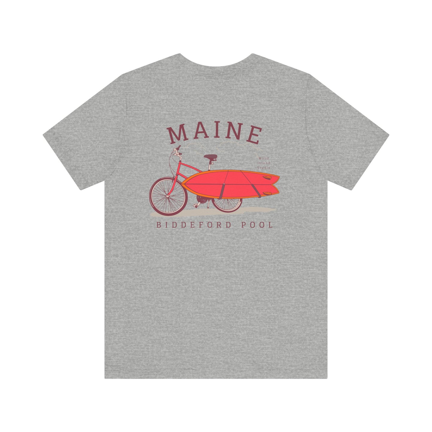 Biddeford Pool Maine Vintage Bike Surf Tee - Unisex Jersey Short Sleeve T-Shirt