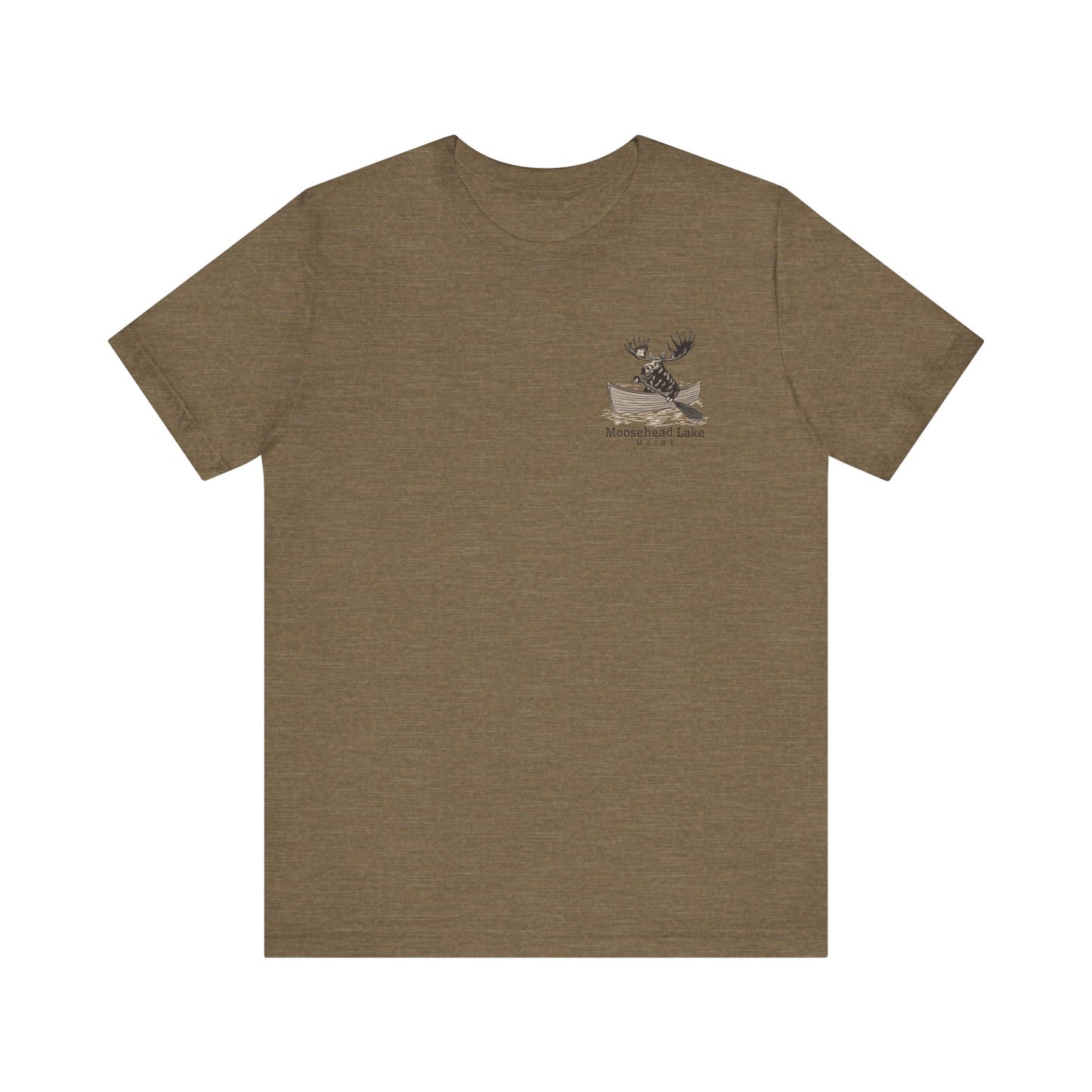 Moosehead Lake Maine Moose Rowing Adventure Tee - Unisex Jersey Short Sleeve T-Shirt