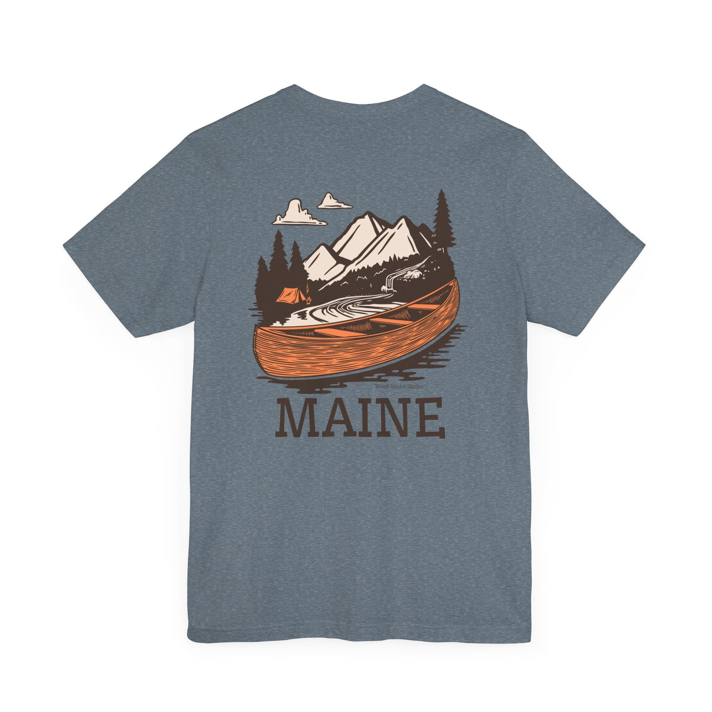 Canoeing in Maine Graphic Unisex Tee