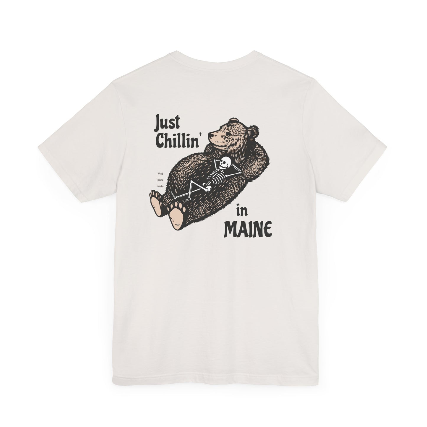 Hibernating Bear in Maine Graphic Unisex Tee