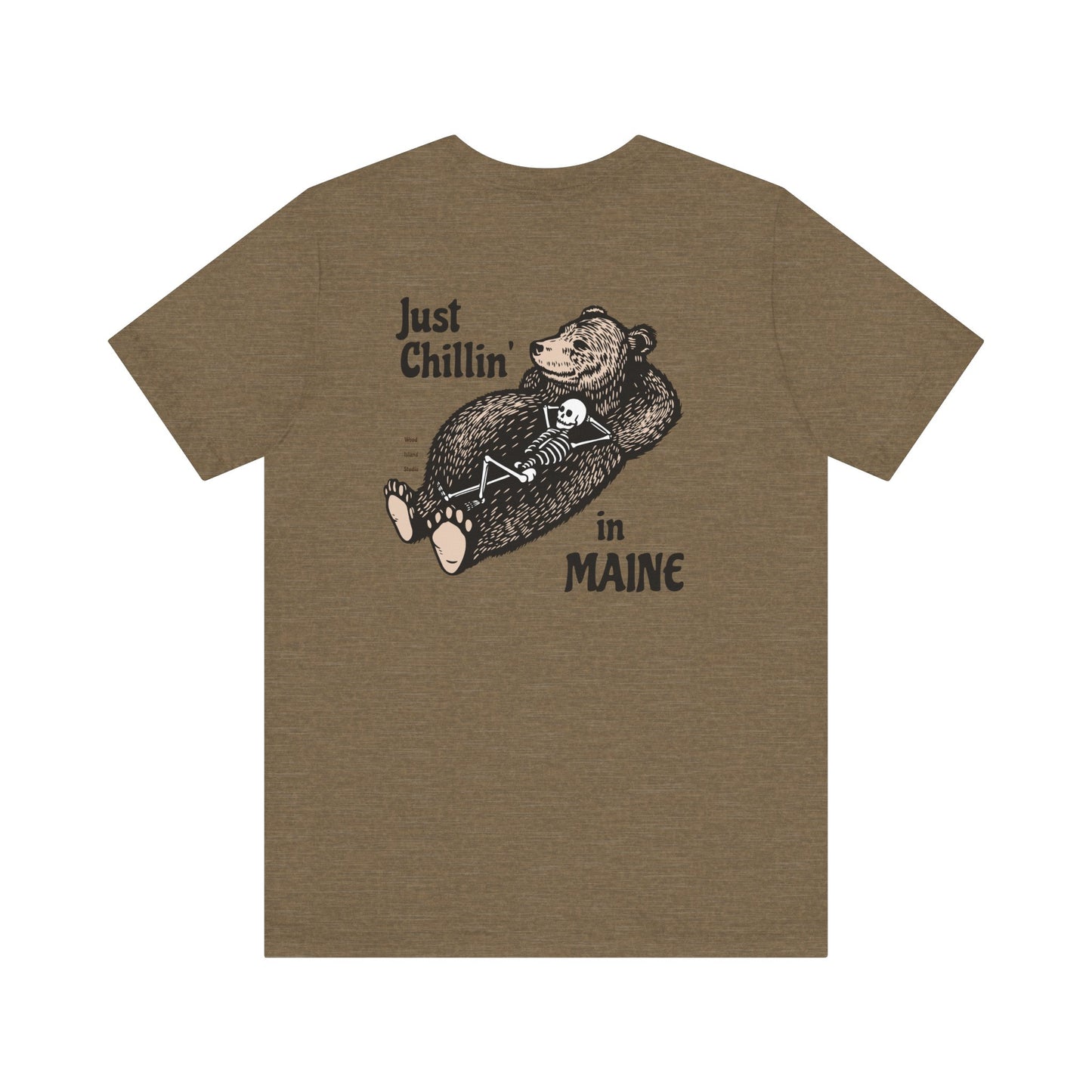 Hibernating Bear in Maine Graphic Unisex Tee