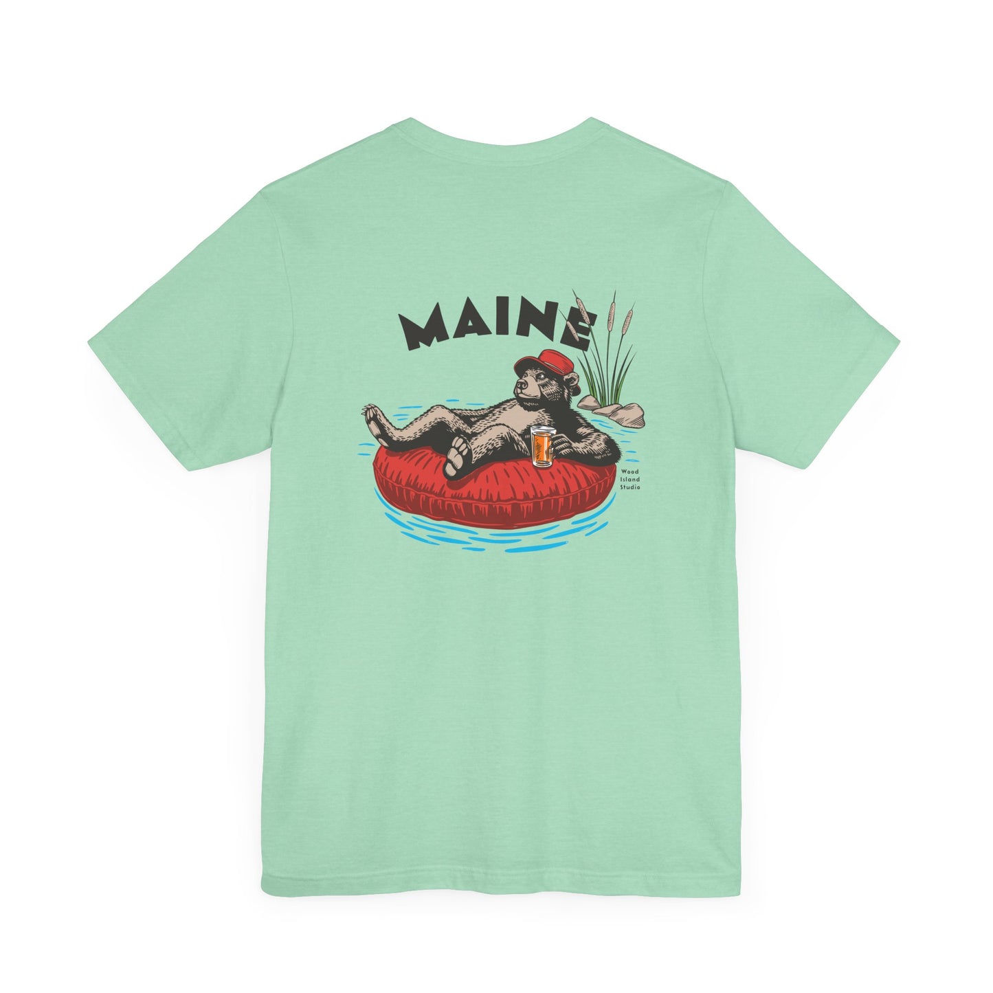Portland Maine Rafting Bear Graphic Tee