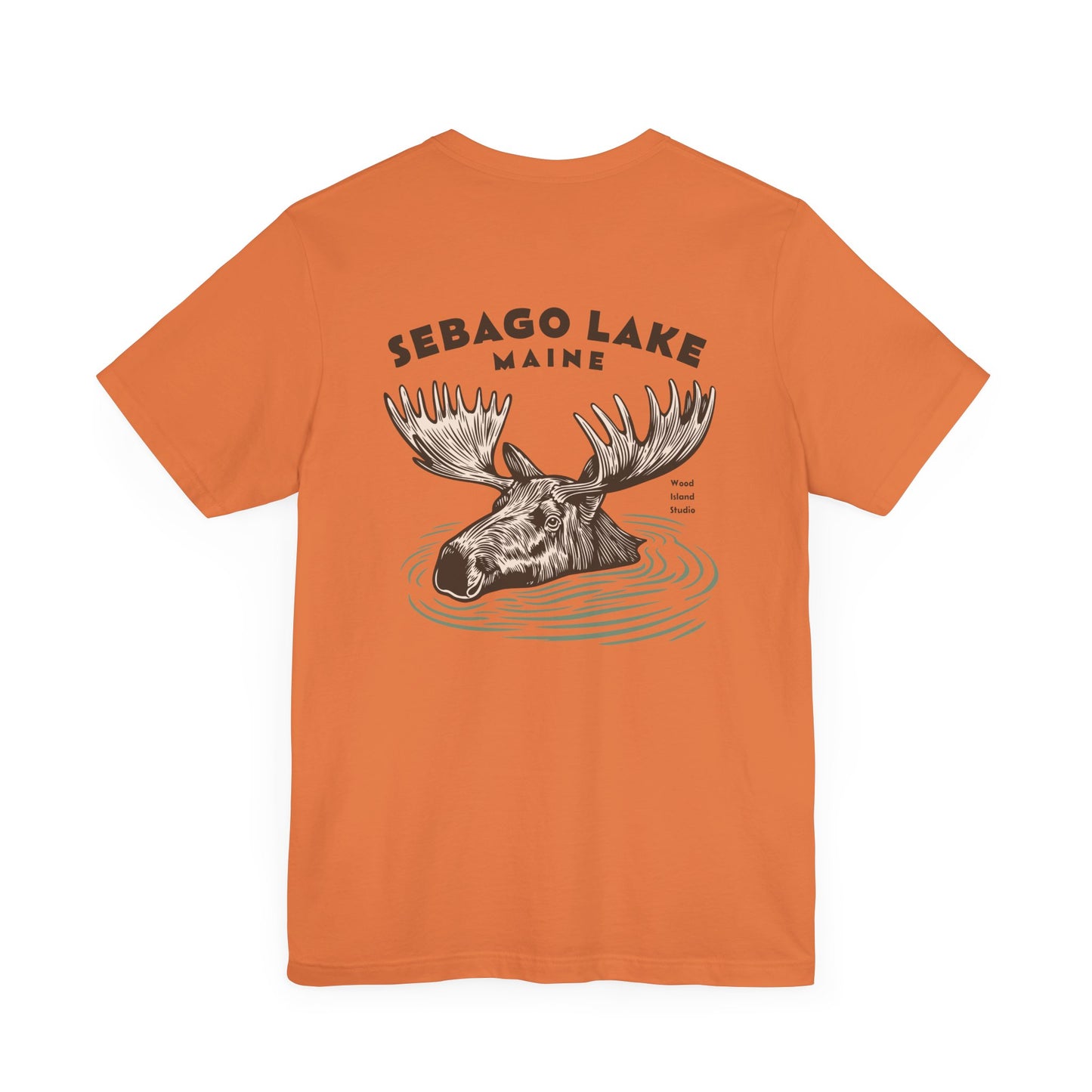 Sebago Lake Maine Moose Graphic Tee - Unisex Short Sleeve T-Shirt