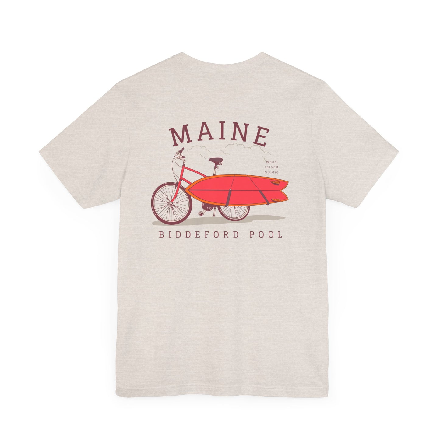 Biddeford Pool Maine Vintage Bike Surf Tee - Unisex Jersey Short Sleeve T-Shirt