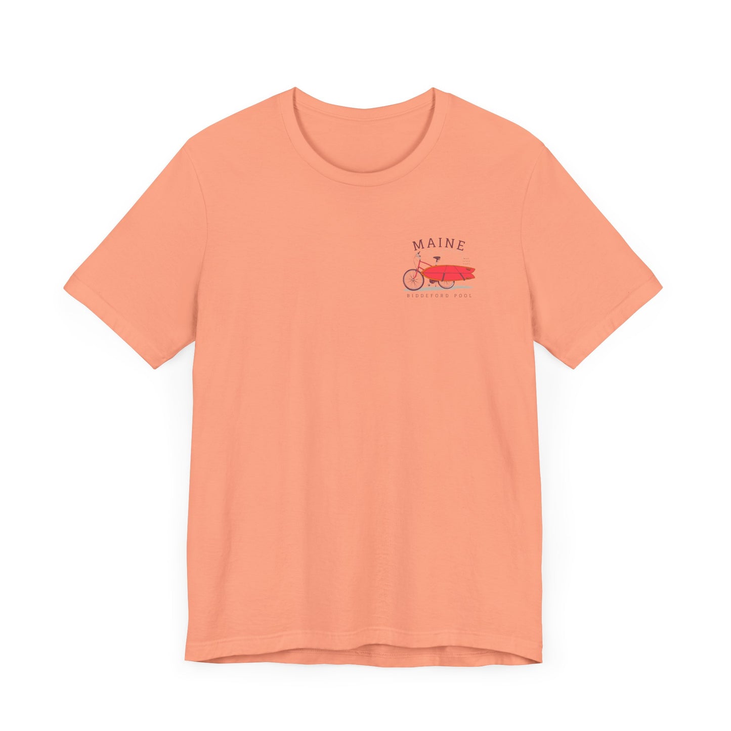 Biddeford Pool Maine Vintage Bike Surf Tee - Unisex Jersey Short Sleeve T-Shirt