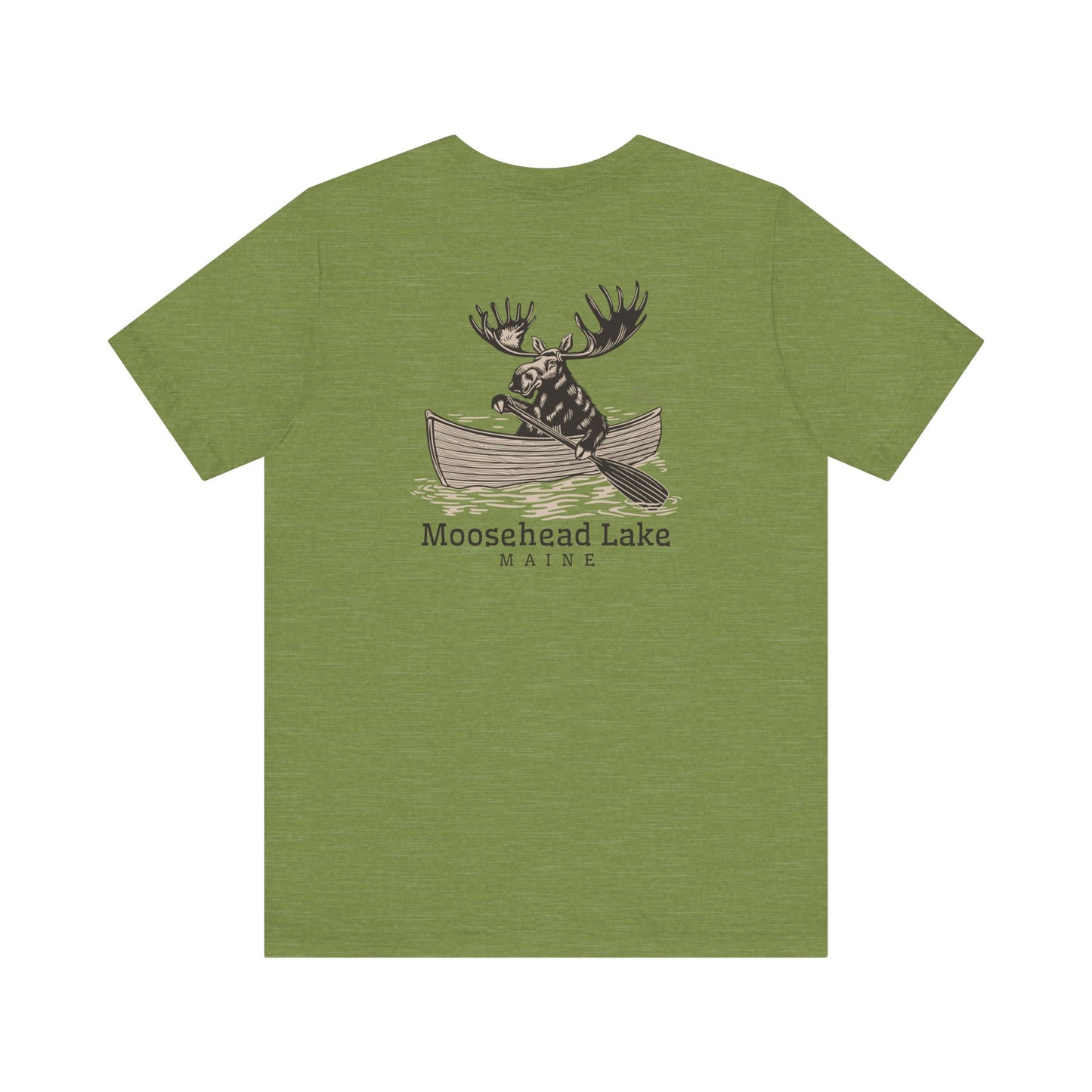 Moosehead Lake Maine Moose Rowing Adventure Tee - Unisex Jersey Short Sleeve T-Shirt