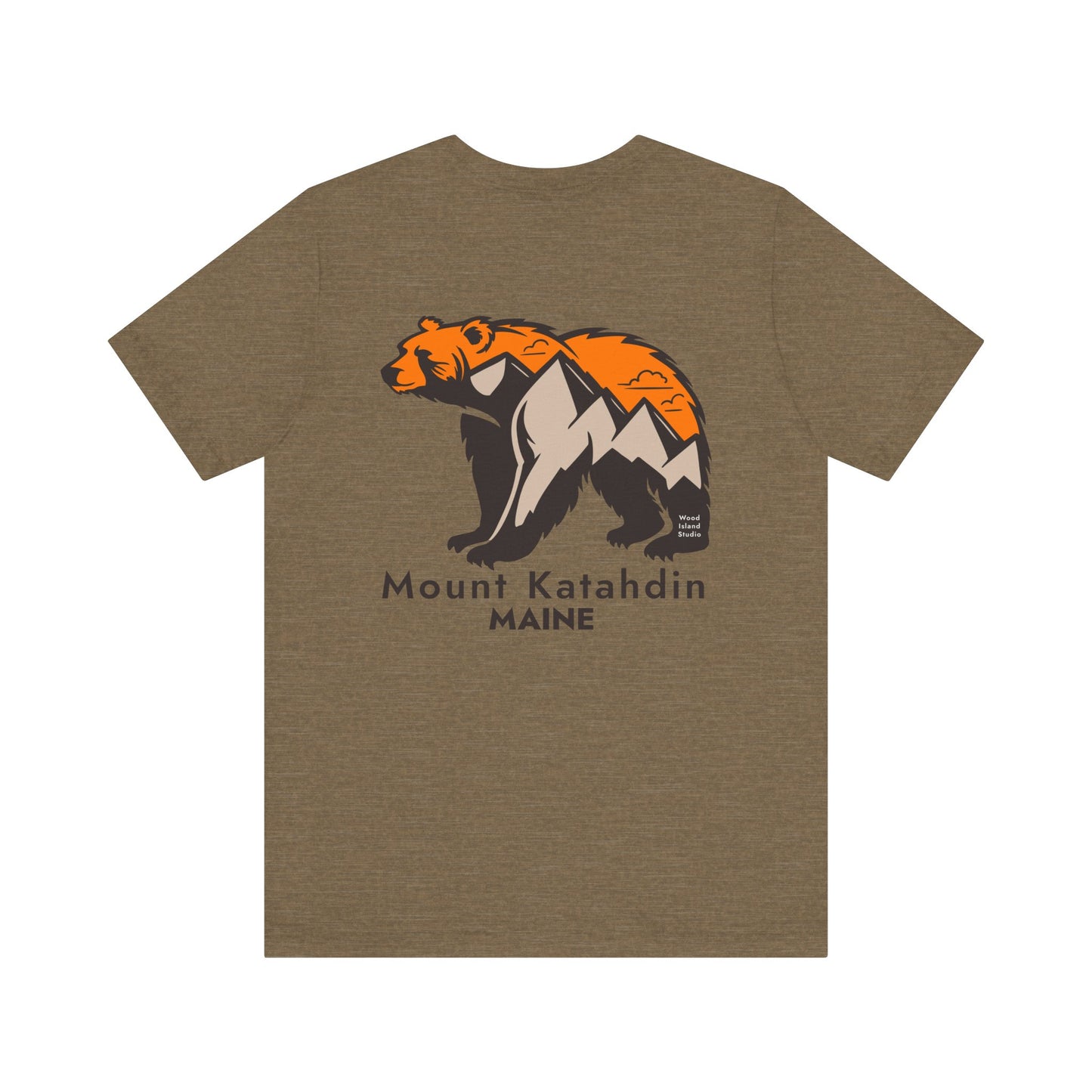 Mount Katahdin Maine Bear Graphic Unisex Tee