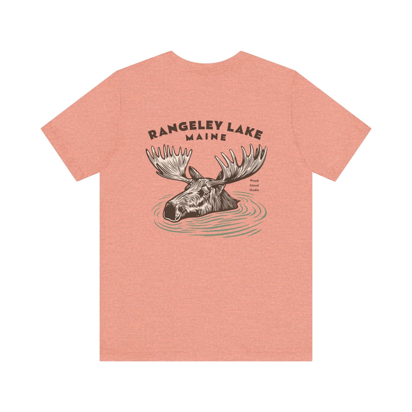 Rangeley Lake Maine Moose Graphic Tee - Unisex Short Sleeve T-Shirt