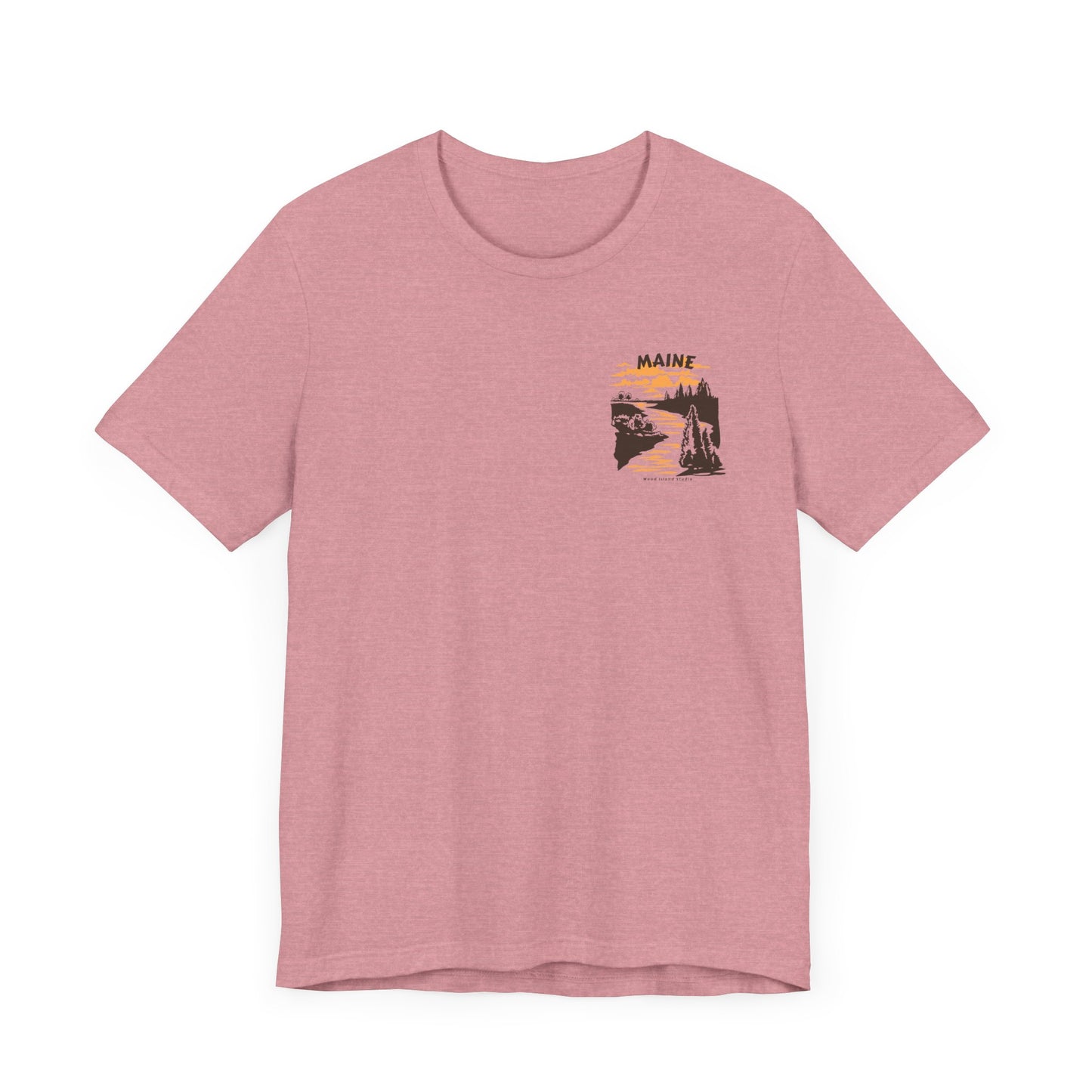 Pine and River scene Maine Graphic Unisex Tee