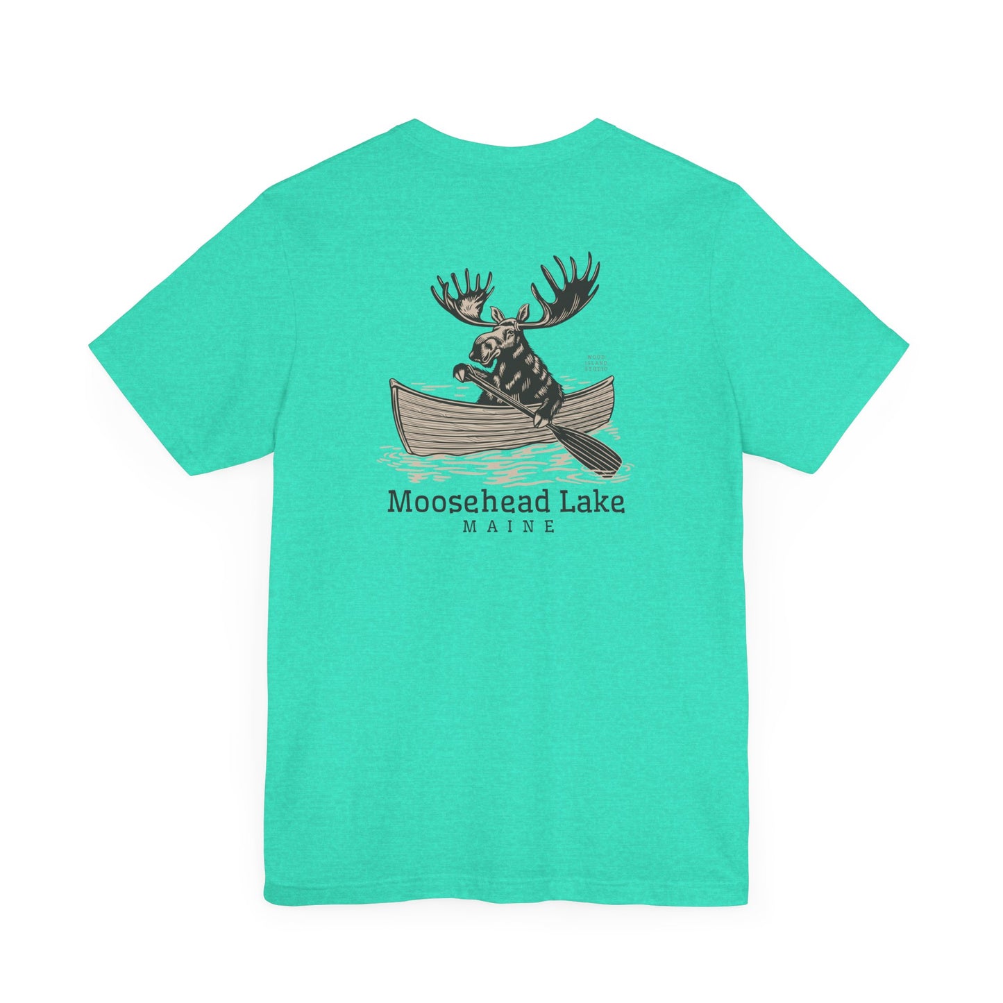 Moosehead Lake Maine Moose Rowing Adventure Tee - Unisex Jersey Short Sleeve T-Shirt