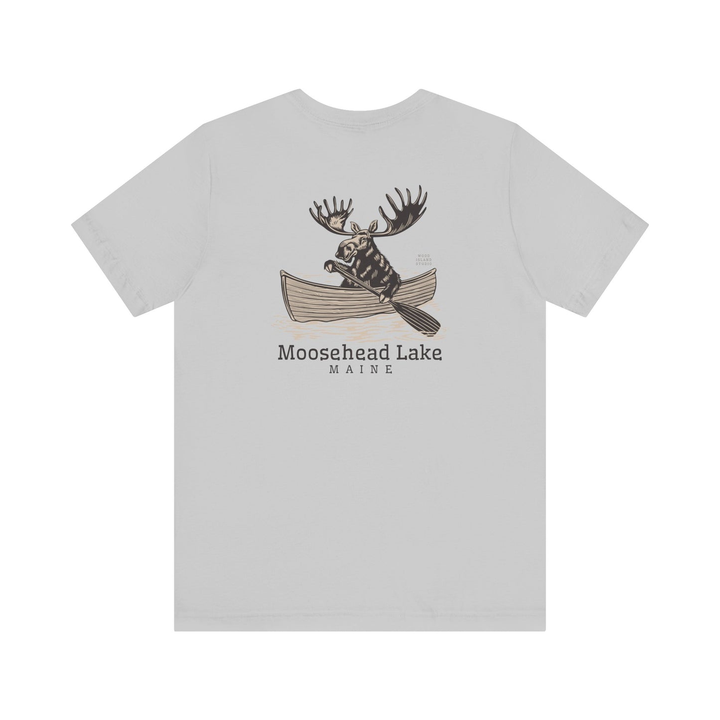 Moosehead Lake Maine Moose Rowing Adventure Tee - Unisex Jersey Short Sleeve T-Shirt