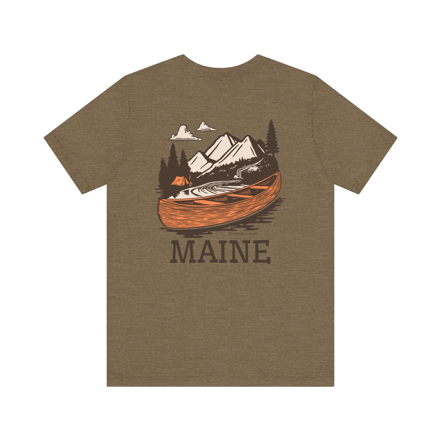 Canoeing in Maine Graphic Unisex Tee