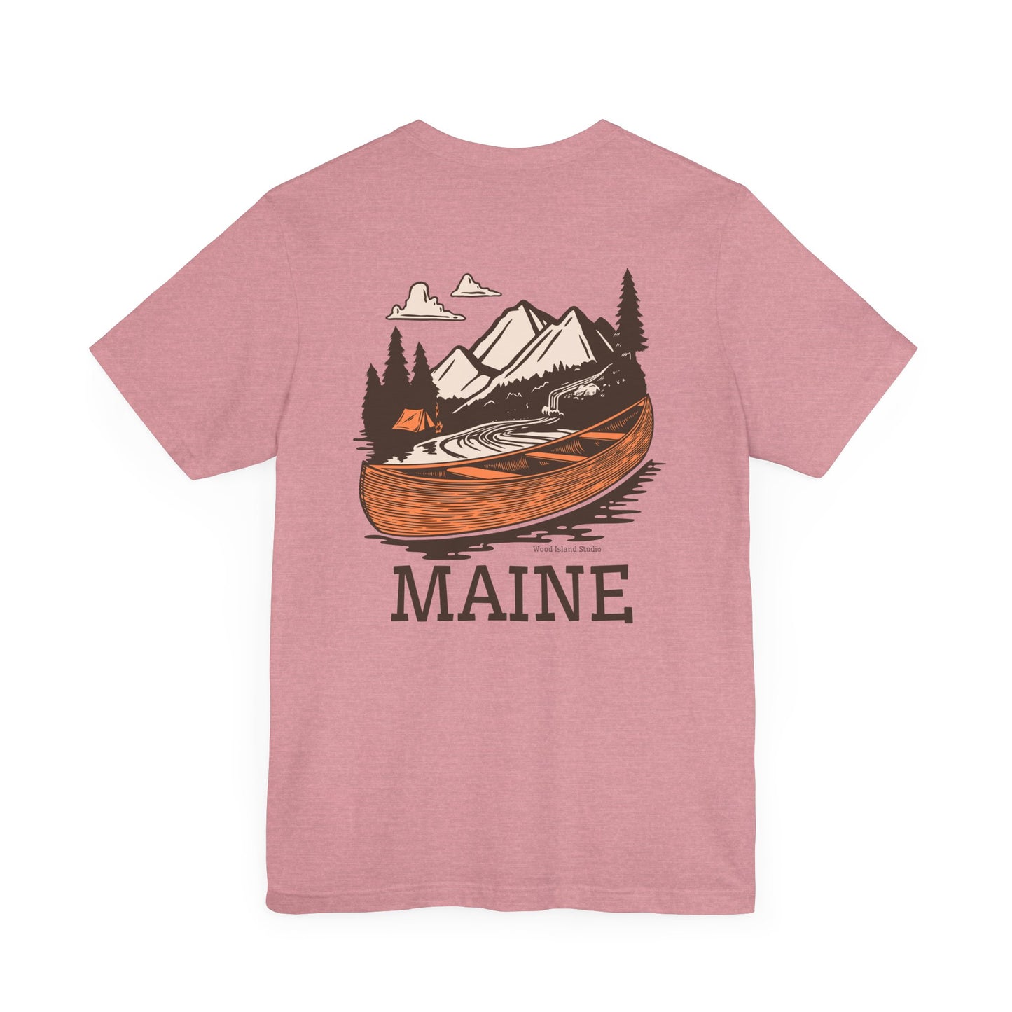 Canoeing in Maine Graphic Unisex Tee