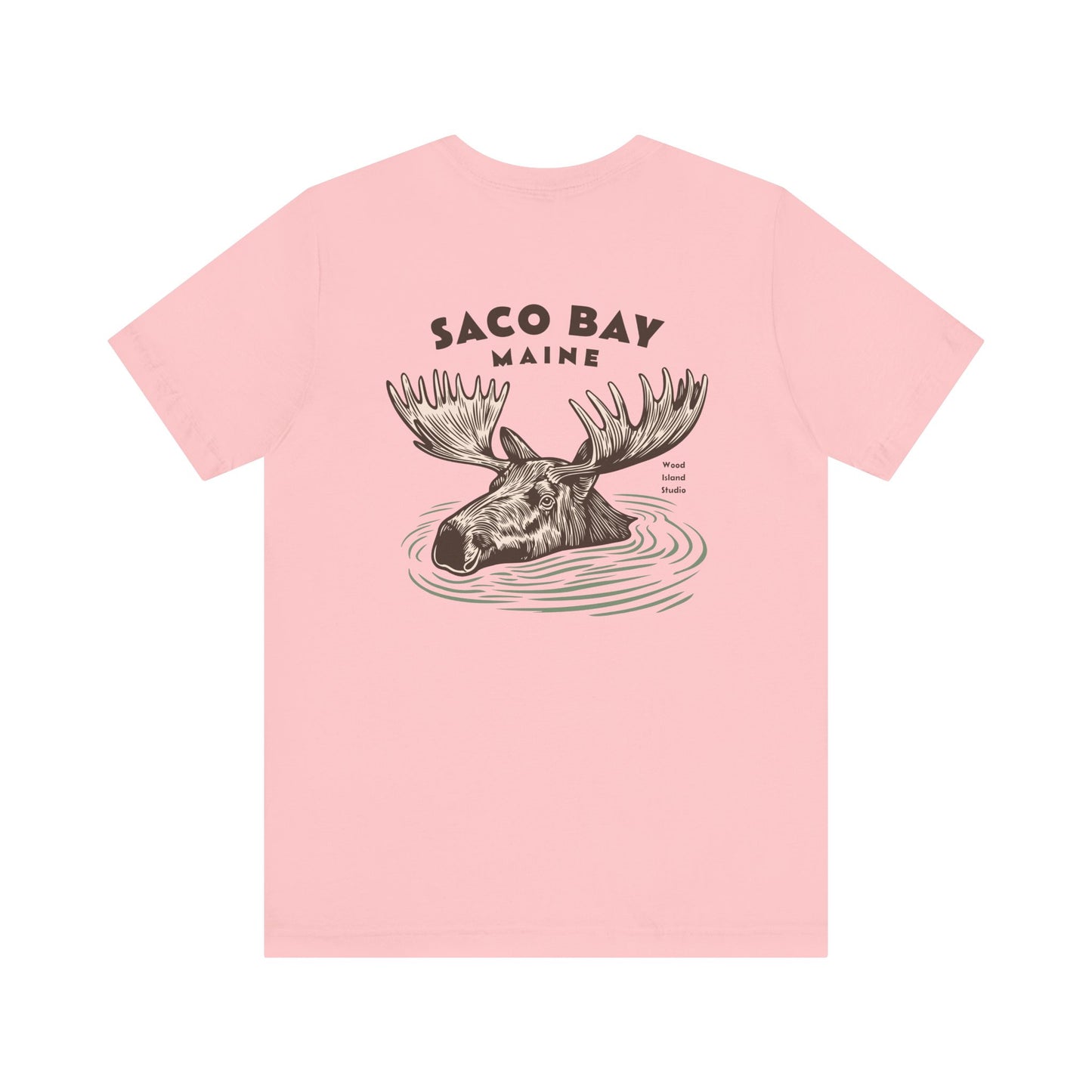 Saco Bay Maine Moose Humor Graphic Tee - Unisex Short Sleeve T-Shirt
