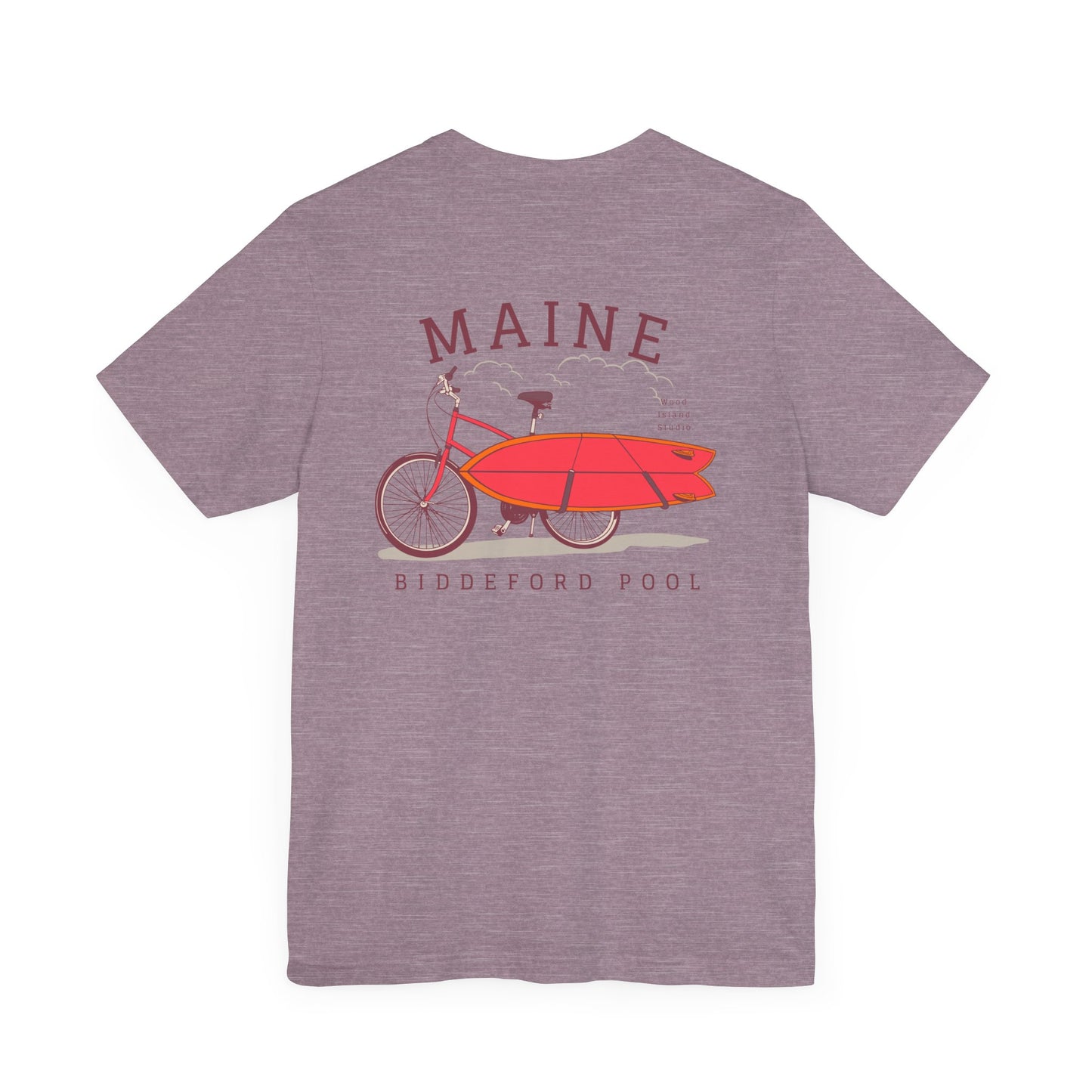 Biddeford Pool Maine Vintage Bike Surf Tee - Unisex Jersey Short Sleeve T-Shirt