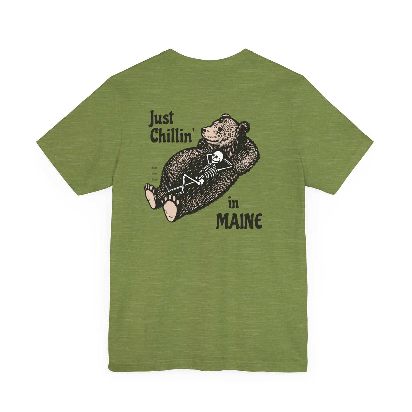 Hibernating Bear in Maine Graphic Unisex Tee