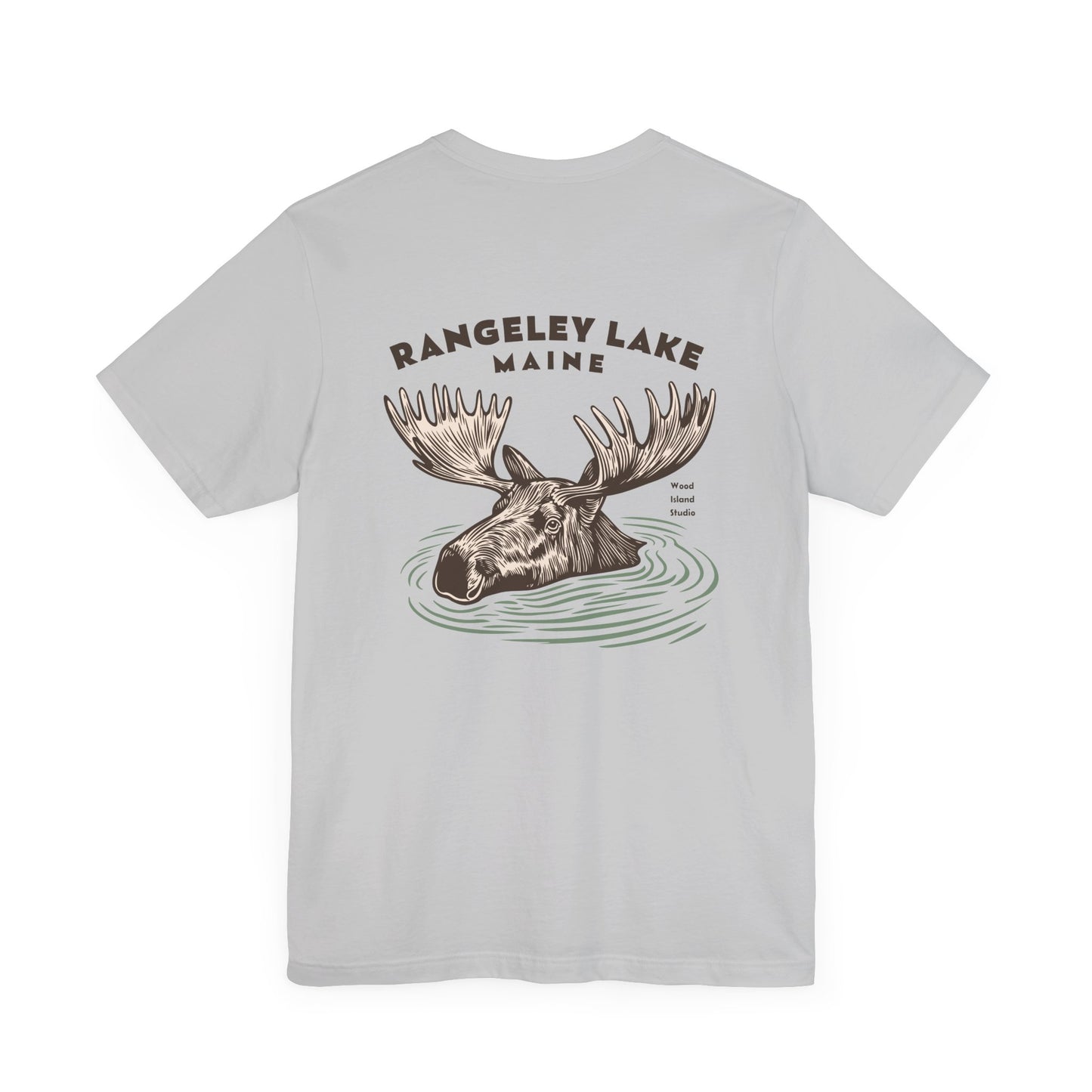Rangeley Lake Maine Moose Graphic Tee - Unisex Short Sleeve T-Shirt