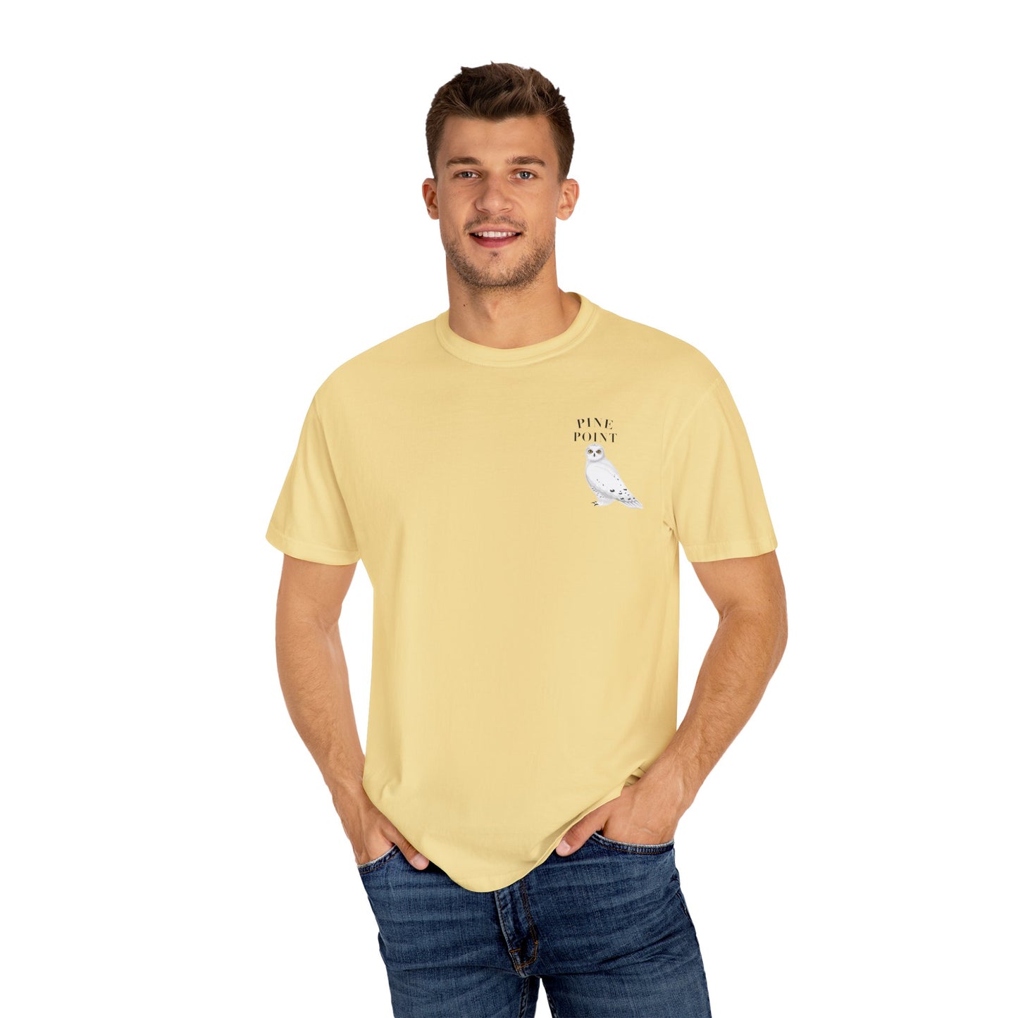 Pine Point Snowy Owl Tee – Comfort Colors 1717