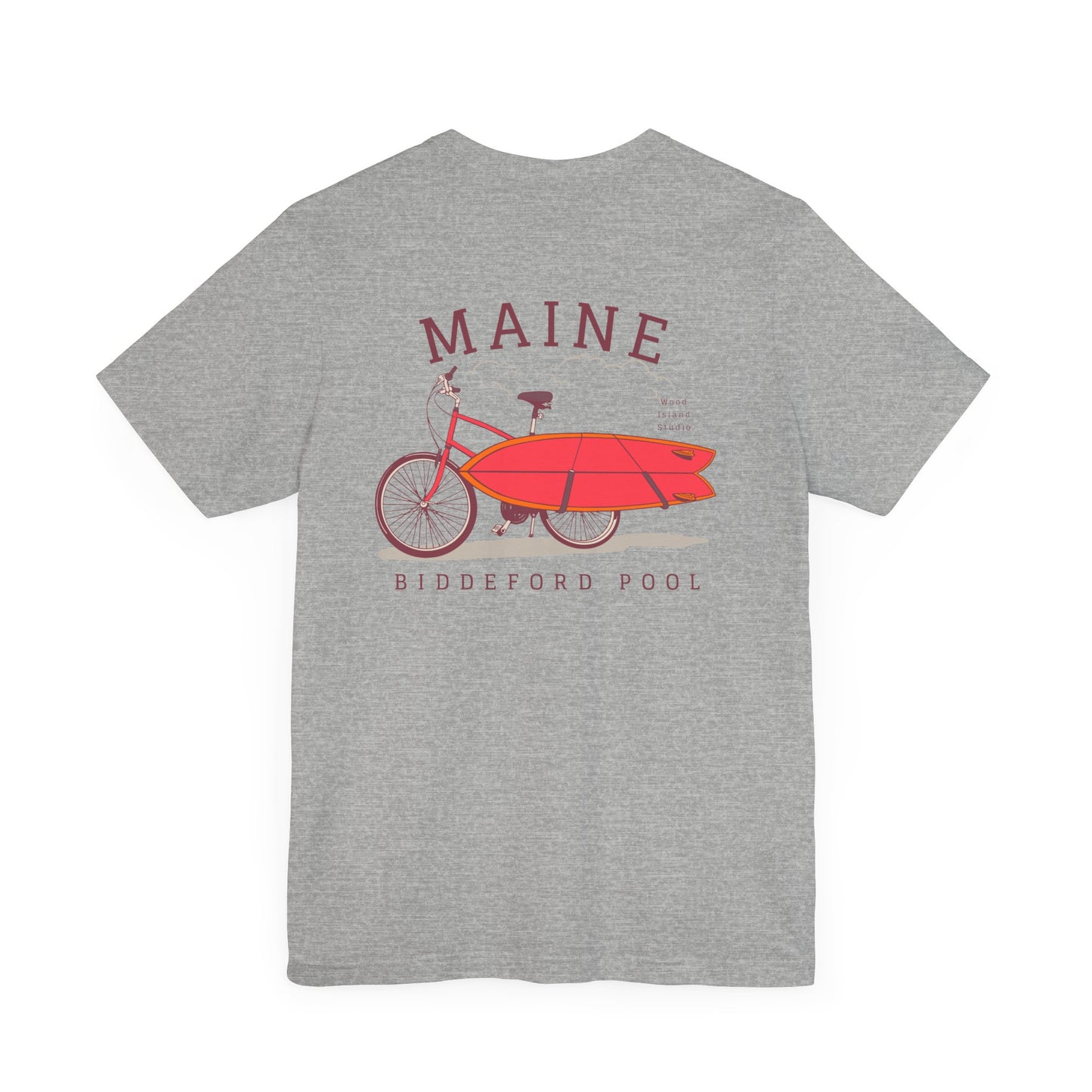 Biddeford Pool Maine Vintage Bike Surf Tee - Unisex Jersey Short Sleeve T-Shirt