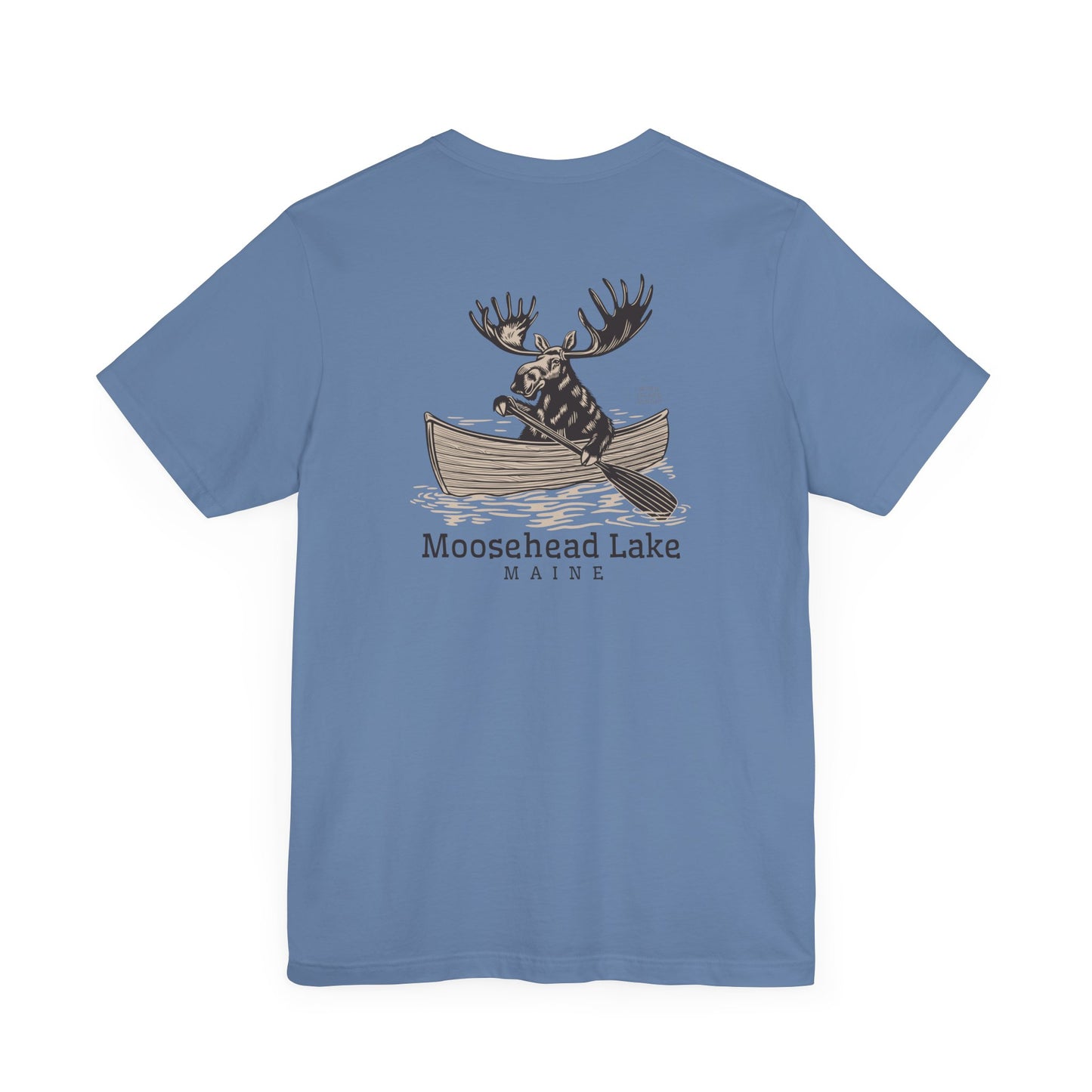 Moosehead Lake Maine Moose Rowing Adventure Tee - Unisex Jersey Short Sleeve T-Shirt