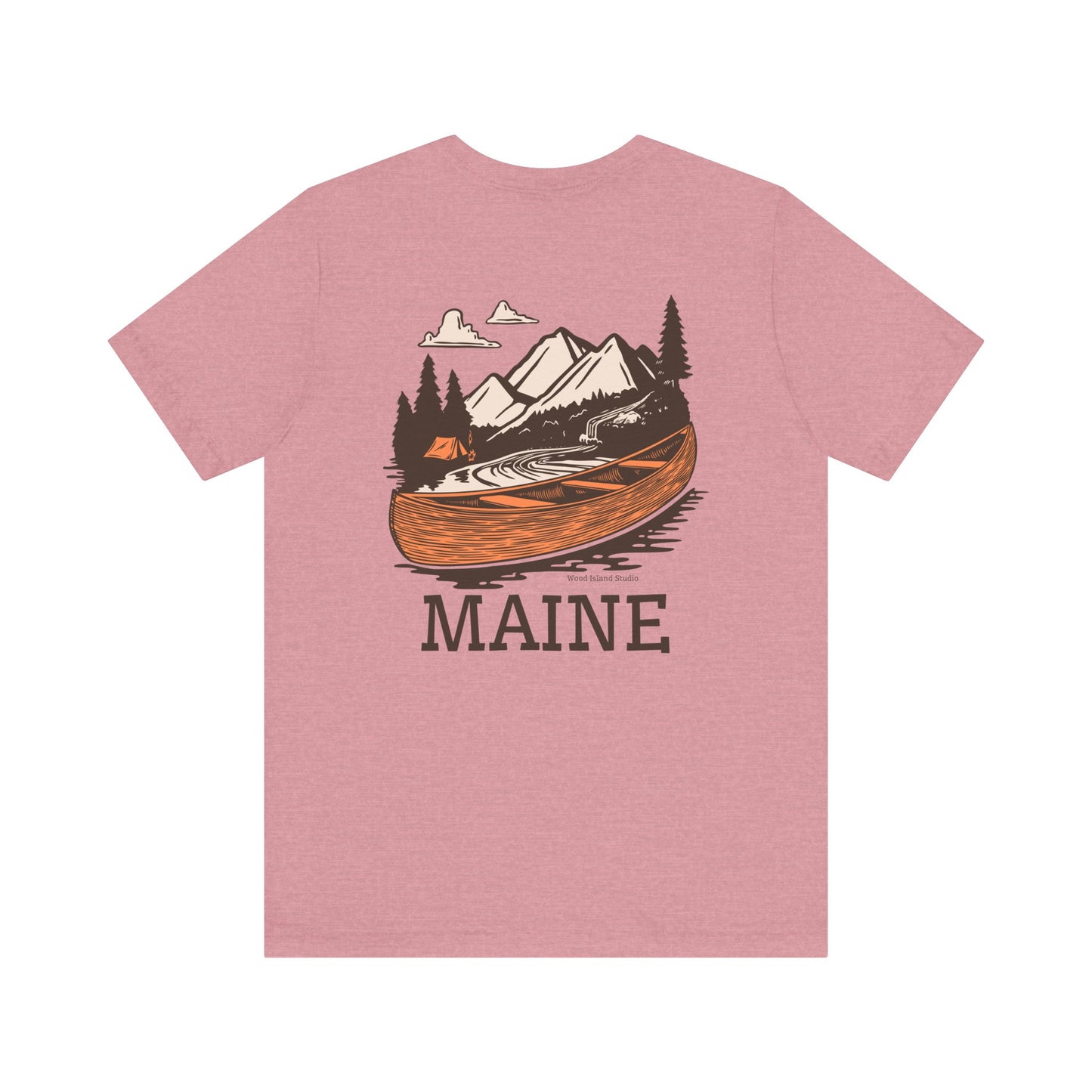 Canoeing in Maine Graphic Unisex Tee