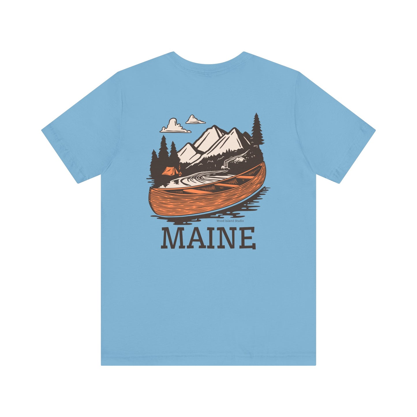 Canoeing in Maine Graphic Unisex Tee