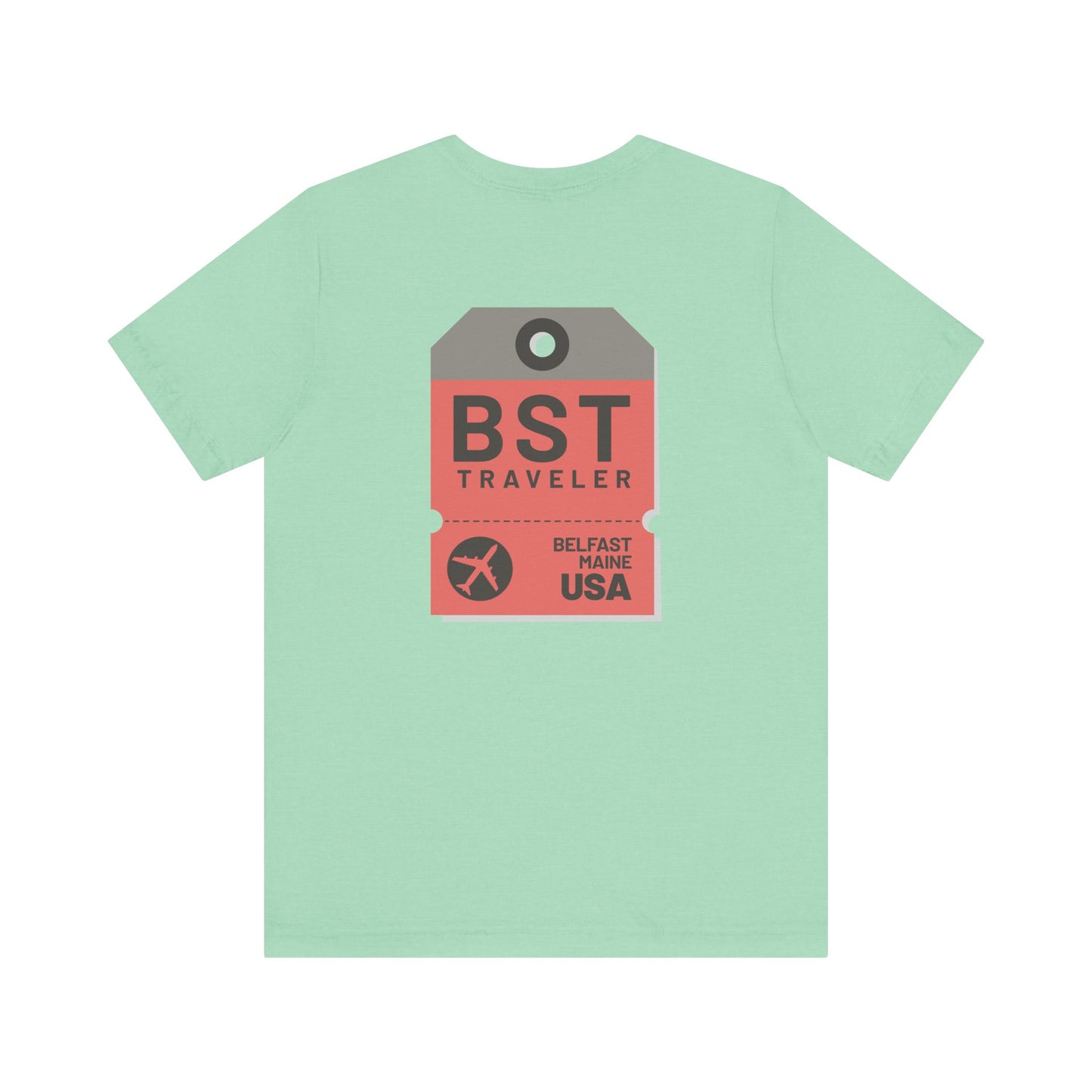 Belfast Maine Luggage Tag Graphic Tee BST