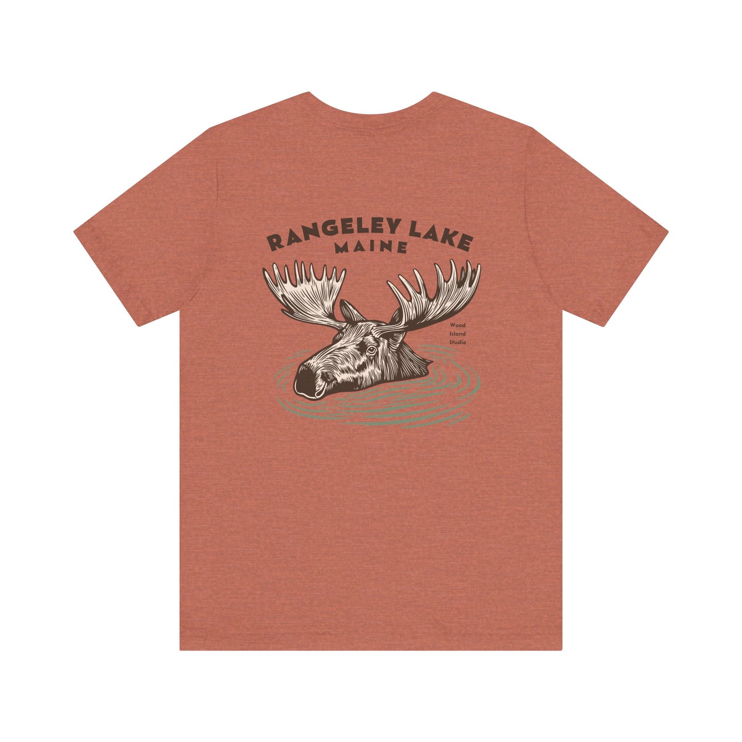Rangeley Lake Maine Moose Graphic Tee - Unisex Short Sleeve T-Shirt