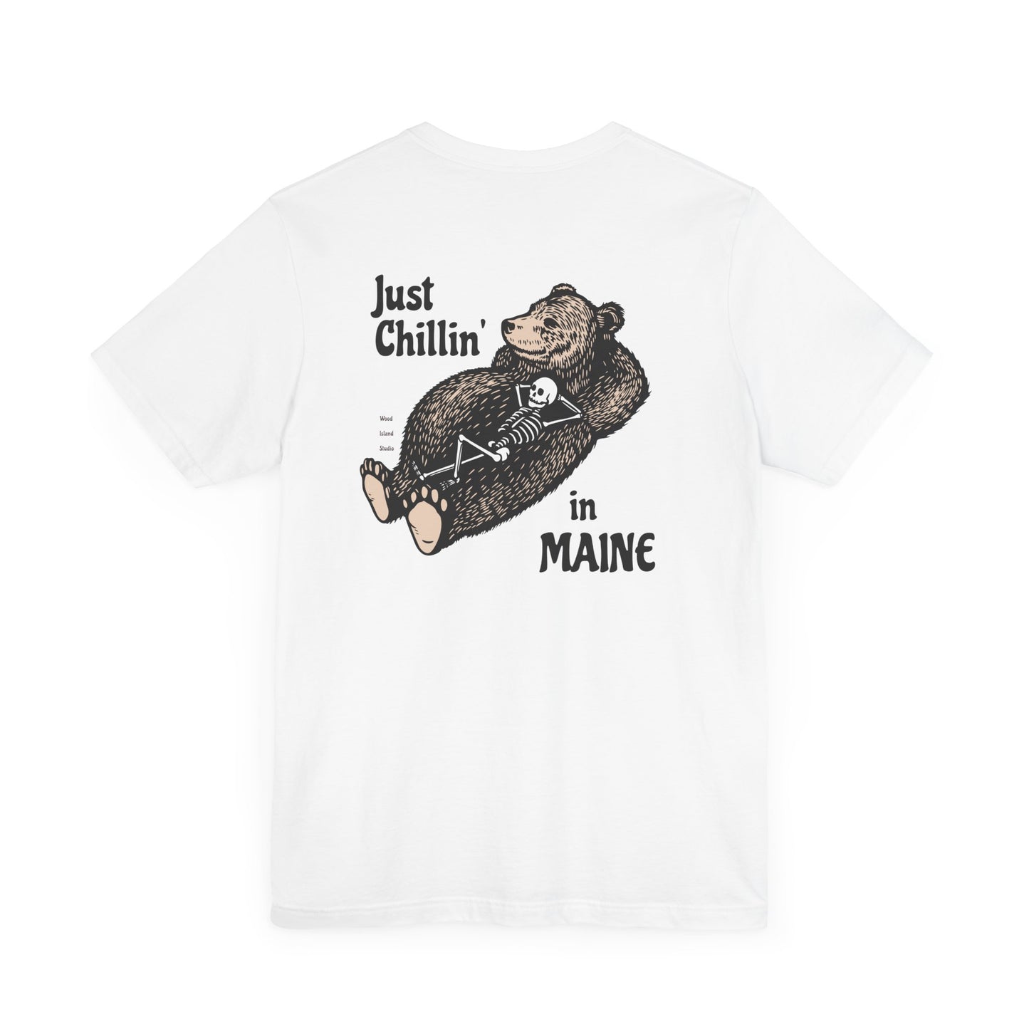 Hibernating Bear in Maine Graphic Unisex Tee