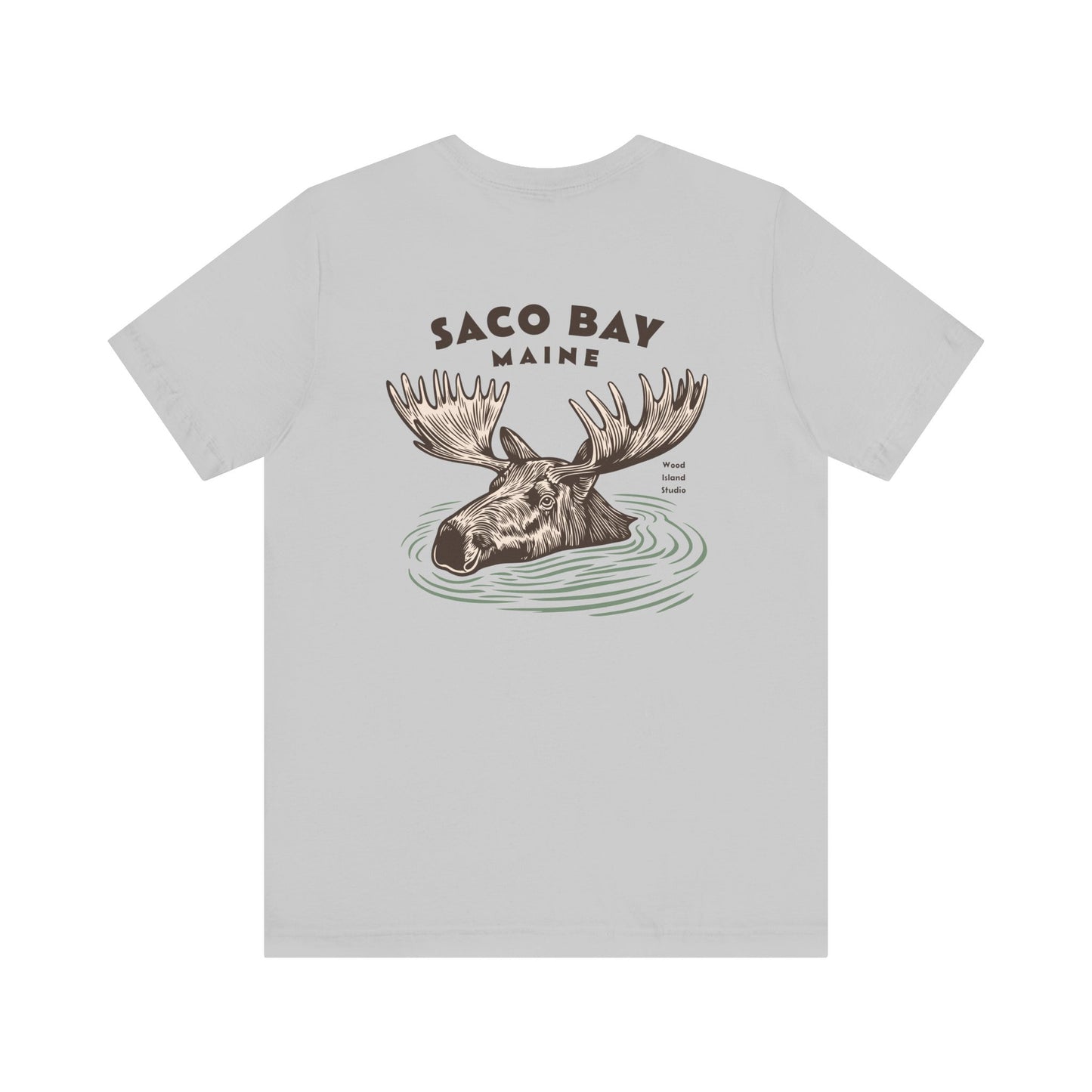 Saco Bay Maine Moose Humor Graphic Tee - Unisex Short Sleeve T-Shirt