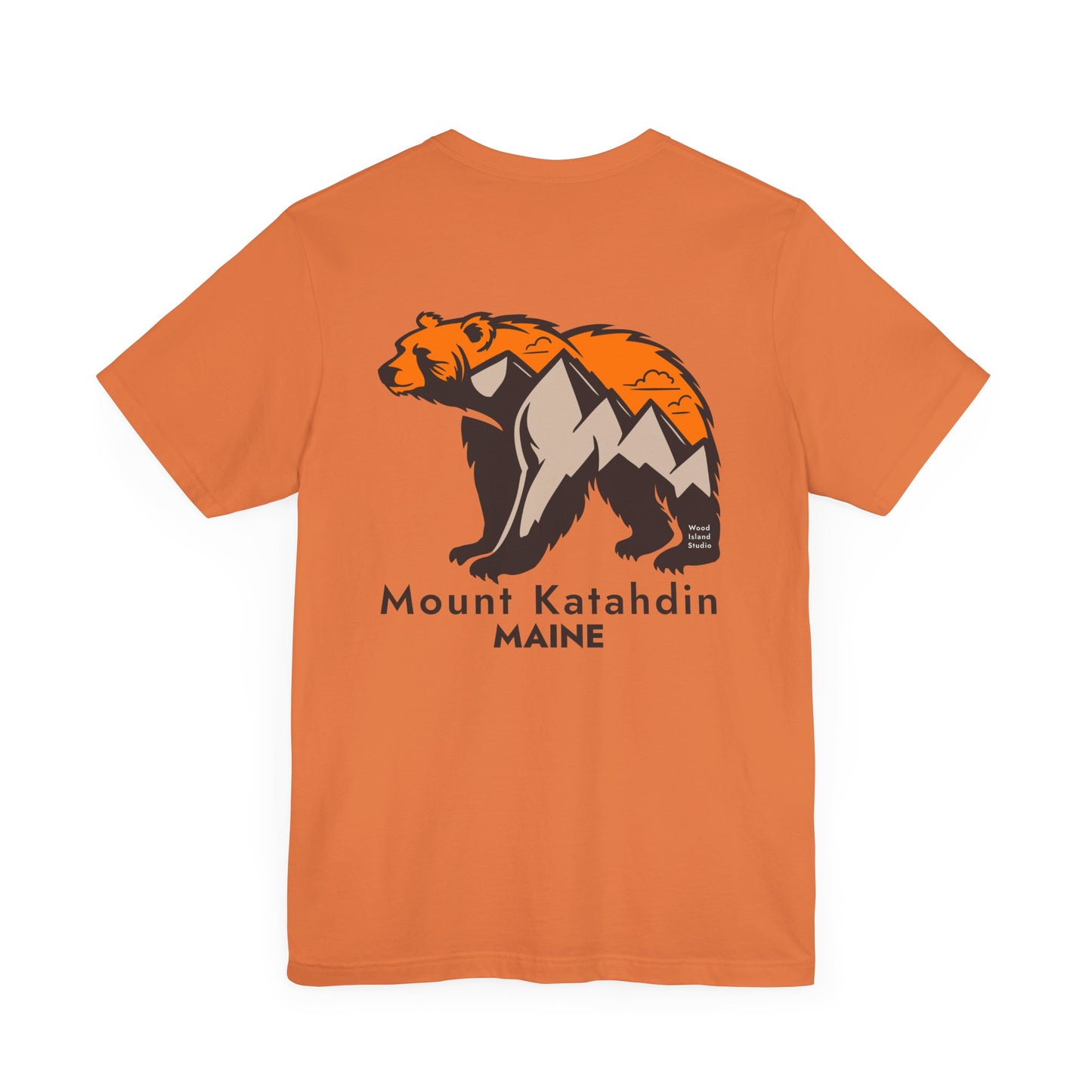Mount Katahdin Maine Bear Graphic Unisex Tee