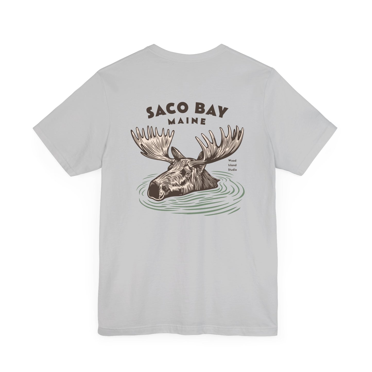 Saco Bay Maine Moose Humor Graphic Tee - Unisex Short Sleeve T-Shirt