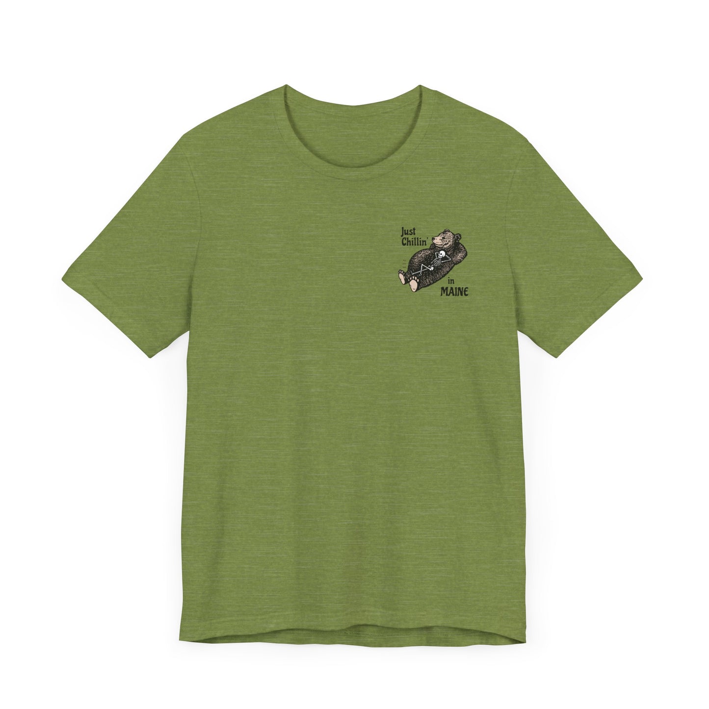 Hibernating Bear in Maine Graphic Unisex Tee