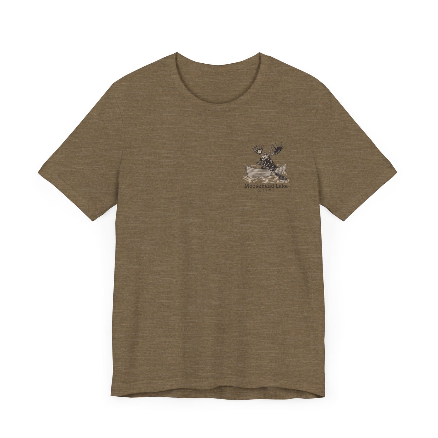 Moosehead Lake Maine Moose Rowing Adventure Tee - Unisex Jersey Short Sleeve T-Shirt