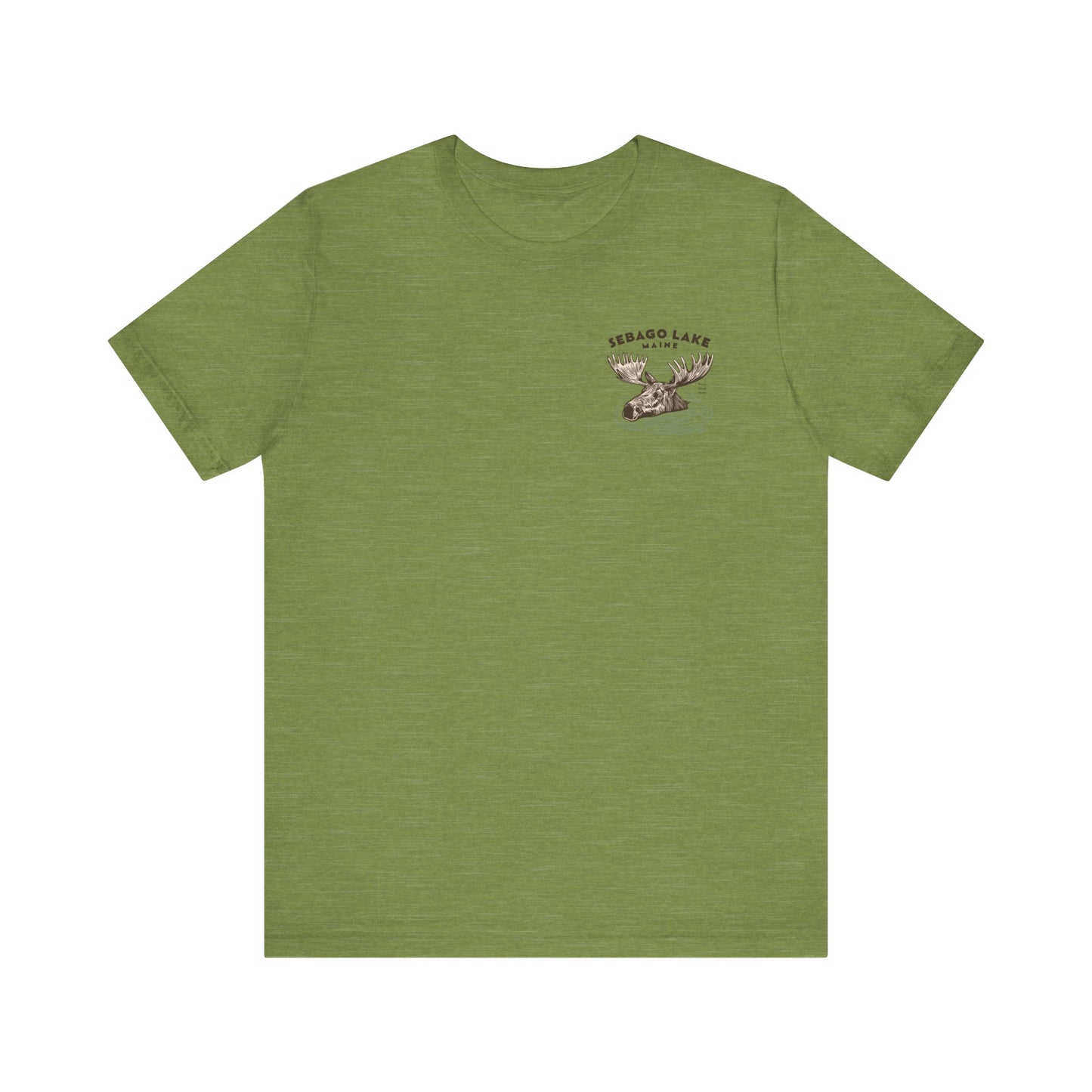 Sebago Lake Maine Moose Graphic Tee - Unisex Short Sleeve T-Shirt