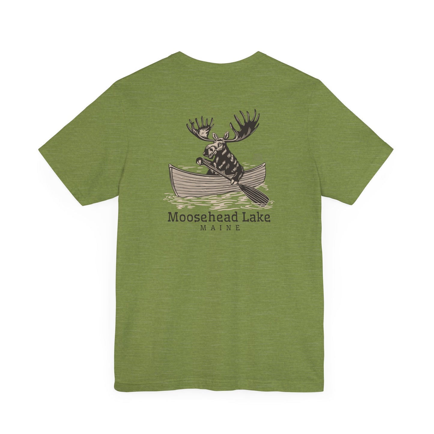 Moosehead Lake Maine Moose Rowing Adventure Tee - Unisex Jersey Short Sleeve T-Shirt