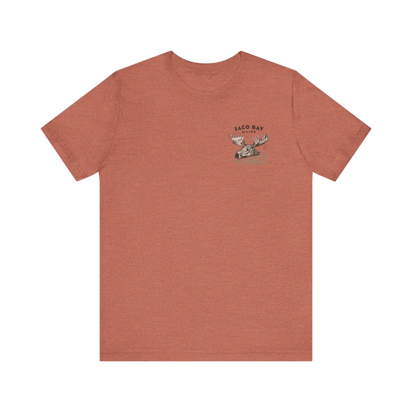 Saco Bay Maine Moose Humor Graphic Tee - Unisex Short Sleeve T-Shirt