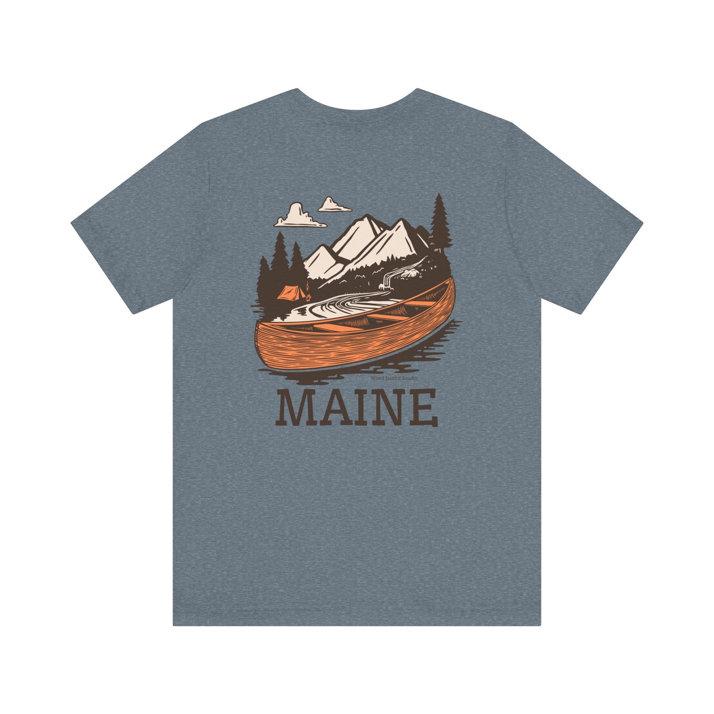 Canoeing in Maine Graphic Unisex Tee