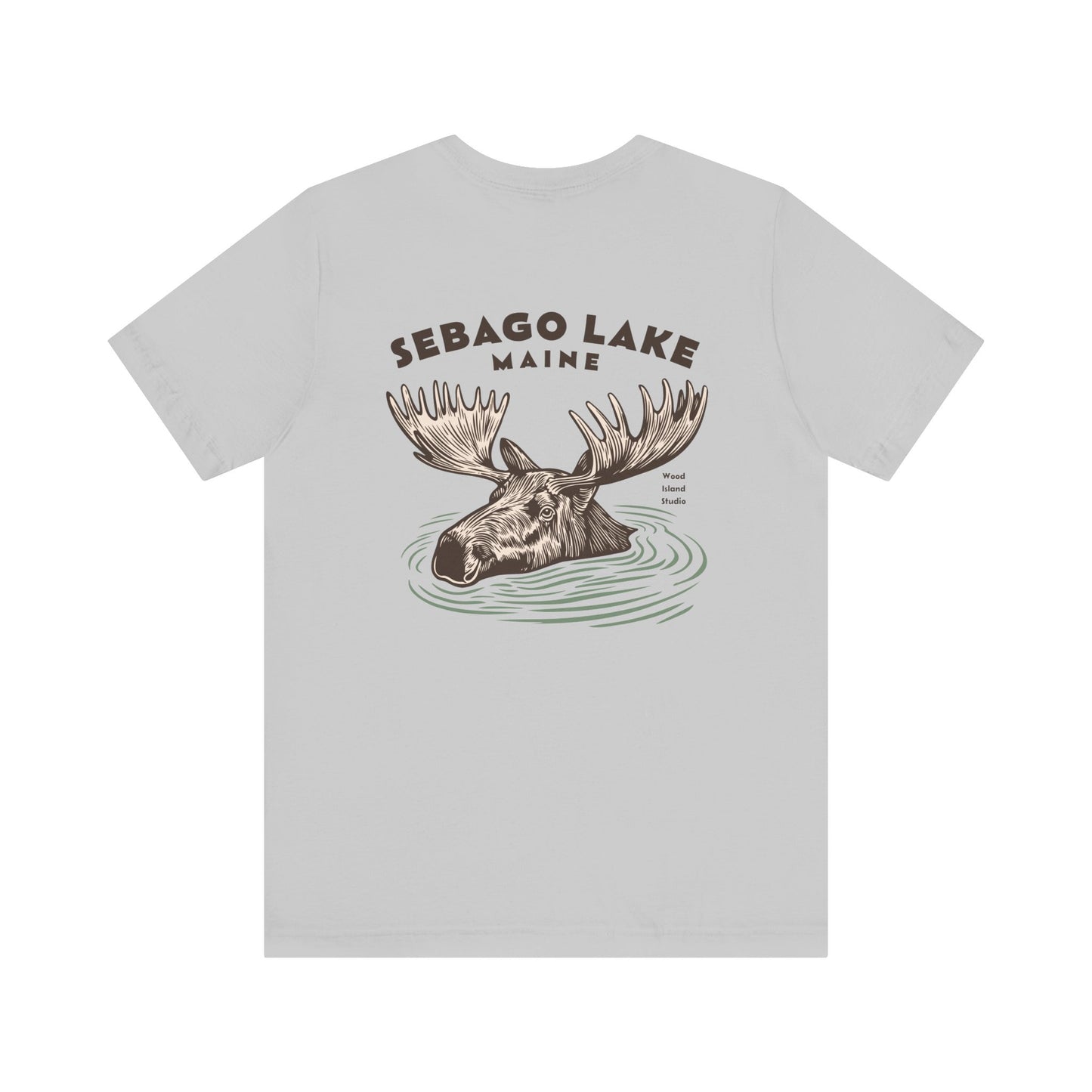 Sebago Lake Maine Moose Graphic Tee - Unisex Short Sleeve T-Shirt
