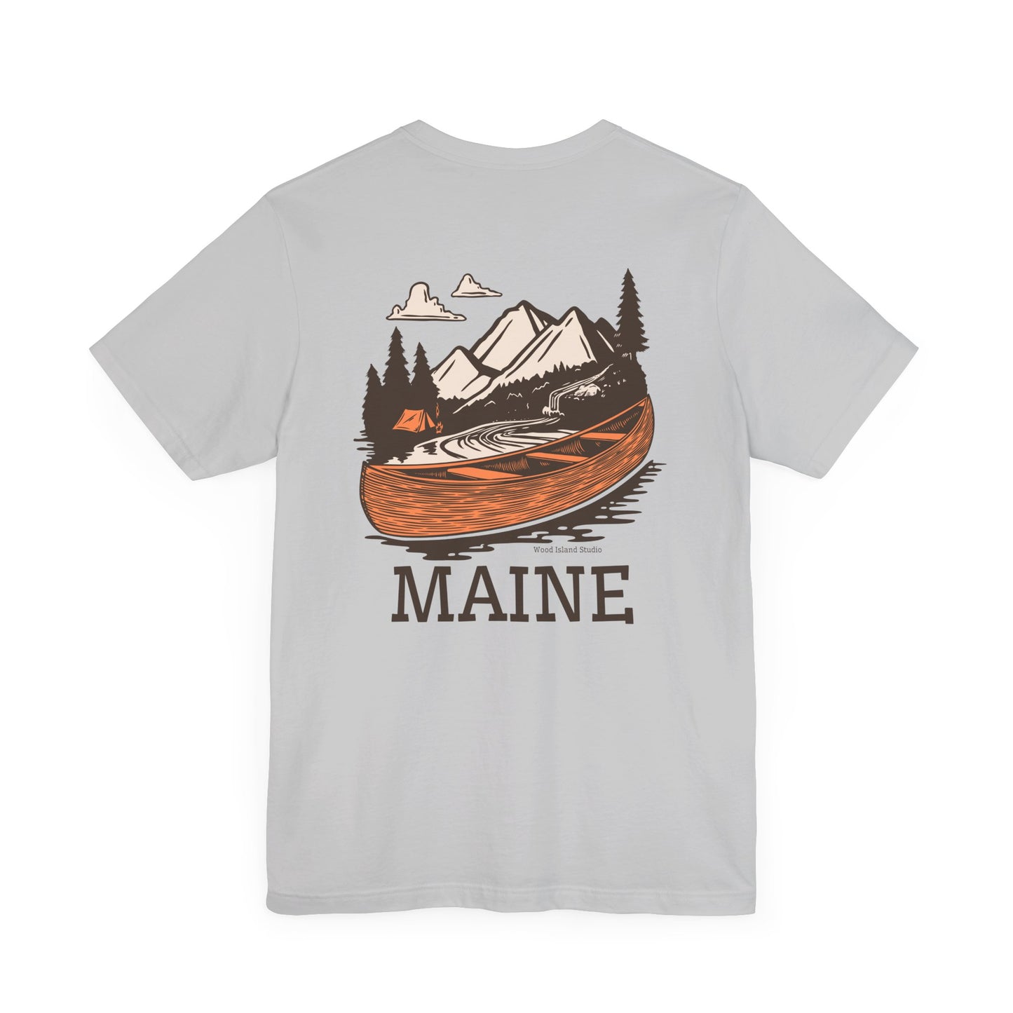 Canoeing in Maine Graphic Unisex Tee