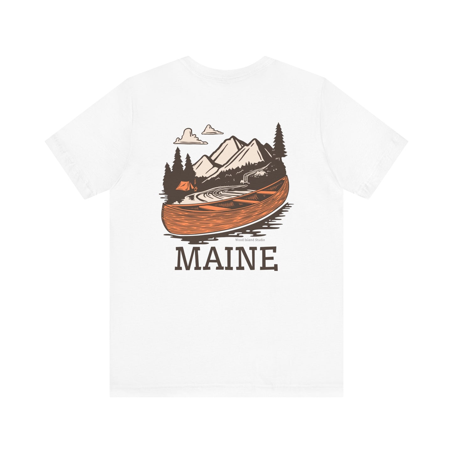 Canoeing in Maine Graphic Unisex Tee