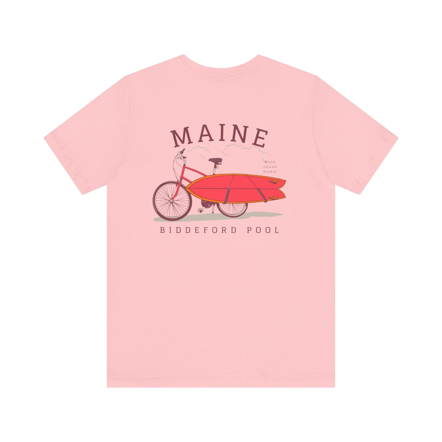 Biddeford Pool Maine Vintage Bike Surf Tee - Unisex Jersey Short Sleeve T-Shirt