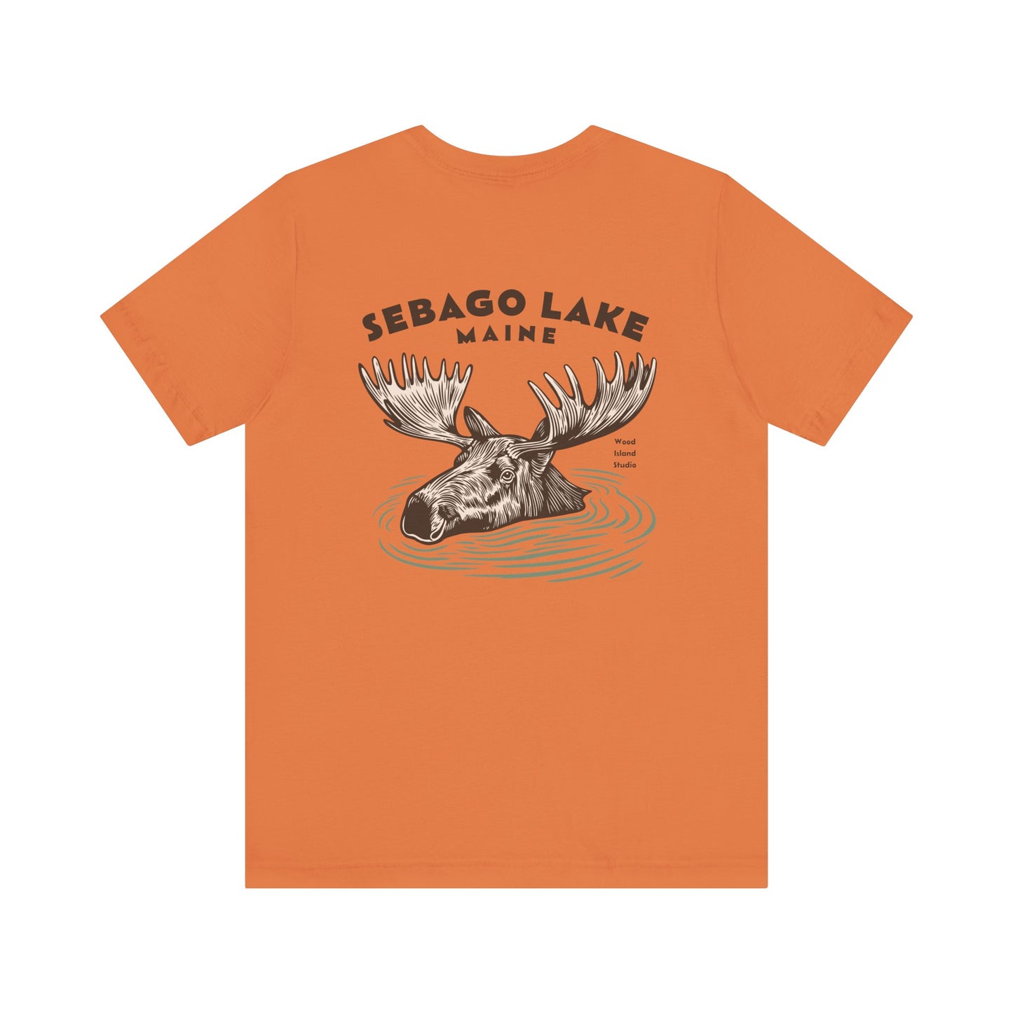 Sebago Lake Maine Moose Graphic Tee - Unisex Short Sleeve T-Shirt