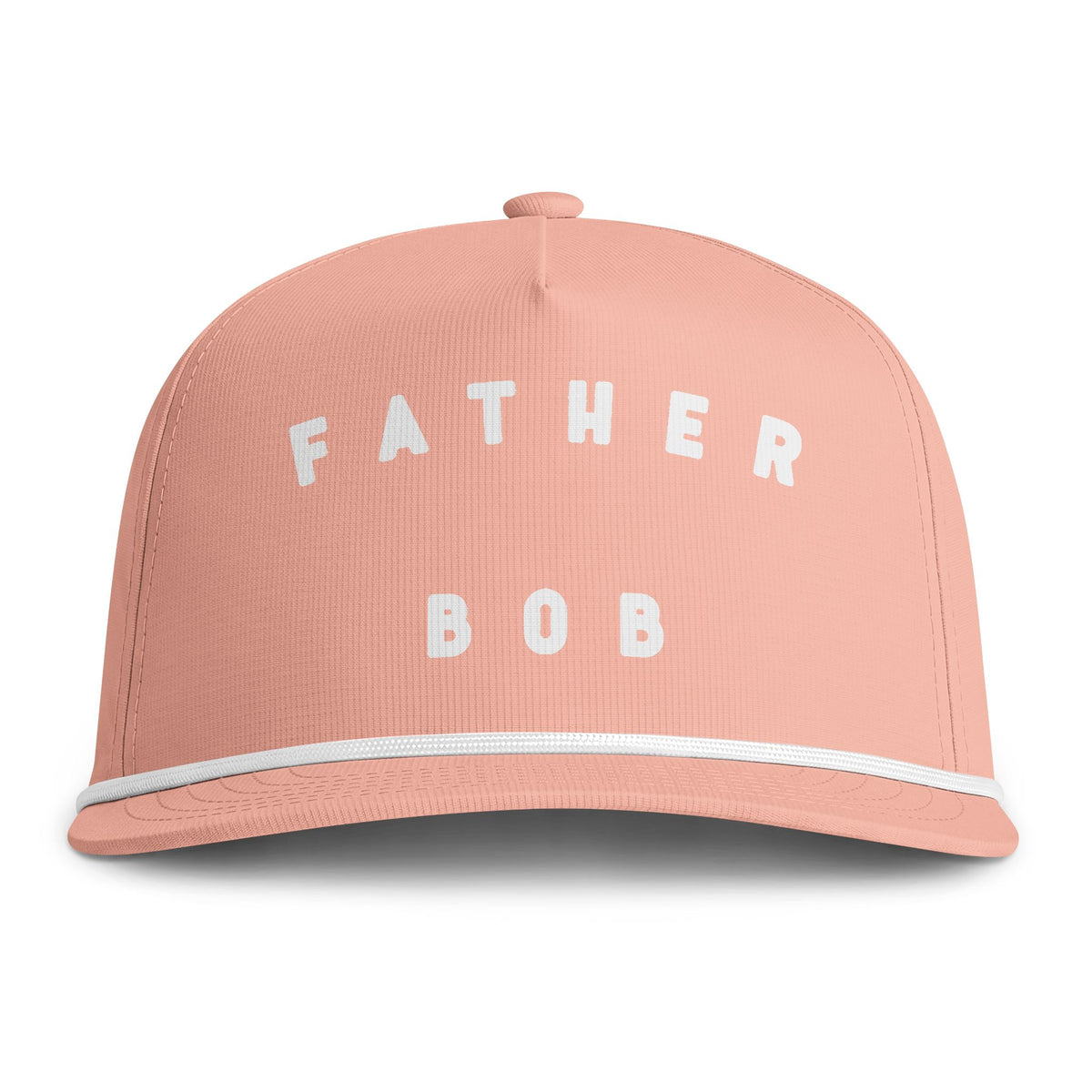 Personalized 'Father Bob' Sunwashed Rope Cap - Custom Dad Hat, Beachy Retro Style