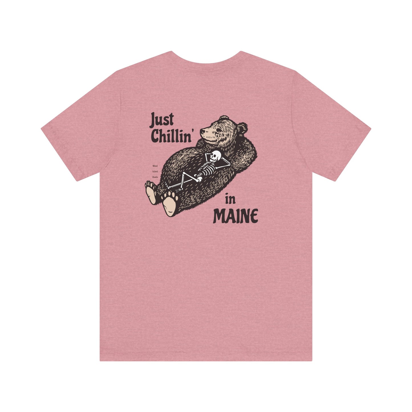 Hibernating Bear in Maine Graphic Unisex Tee