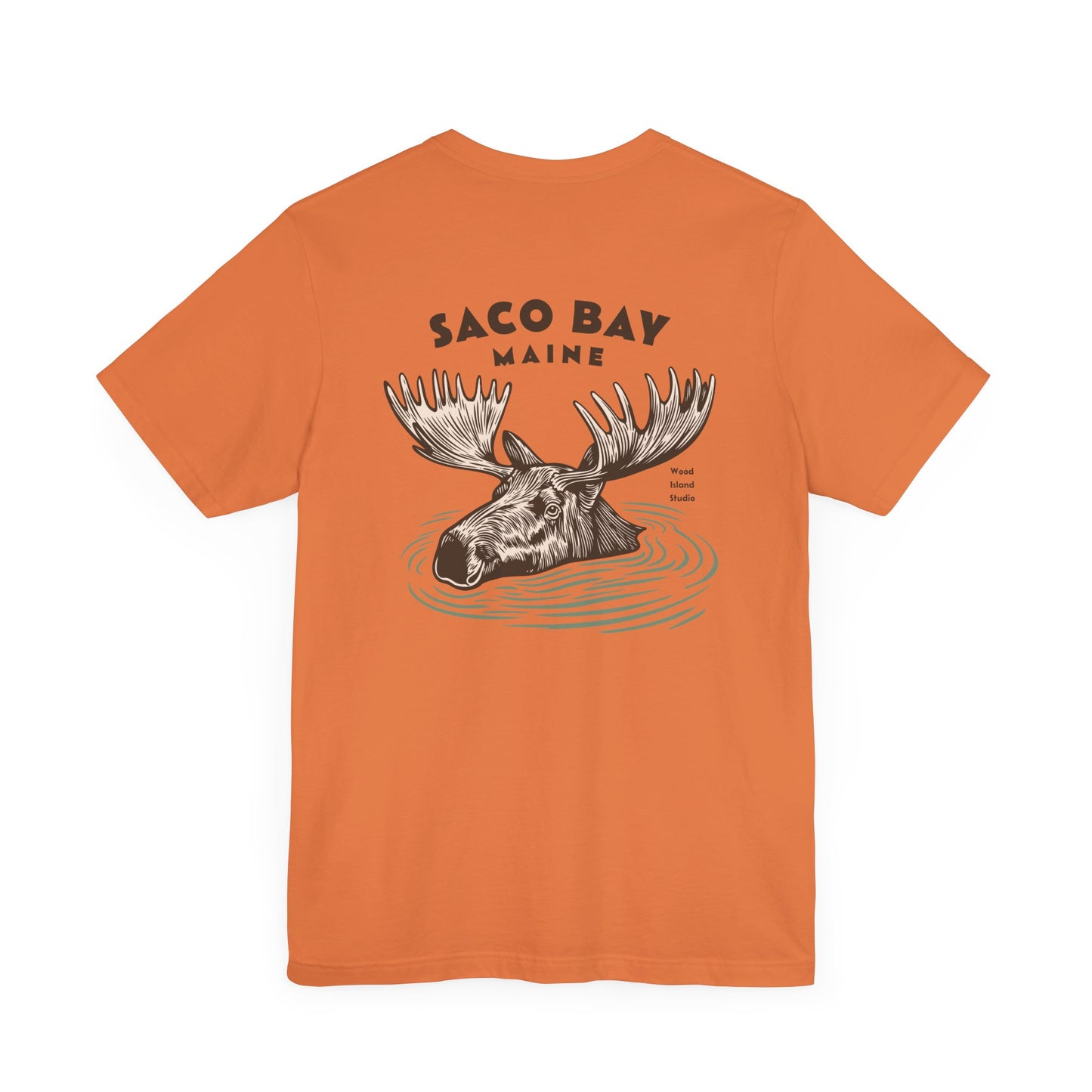 Saco Bay Maine Moose Humor Graphic Tee - Unisex Short Sleeve T-Shirt