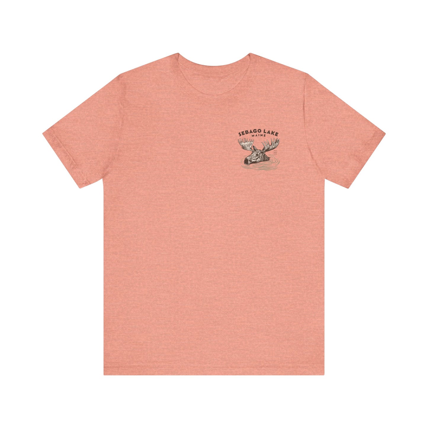 Sebago Lake Maine Moose Graphic Tee - Unisex Short Sleeve T-Shirt