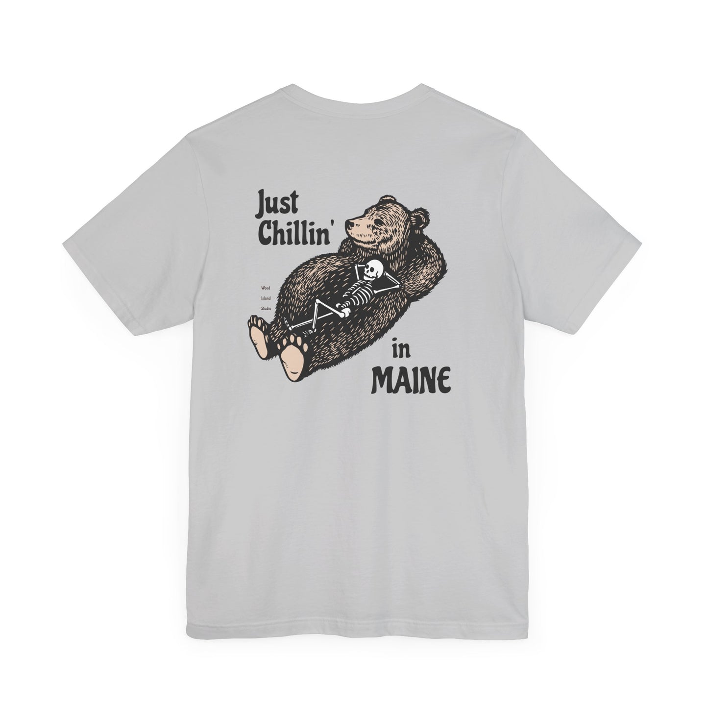 Hibernating Bear in Maine Graphic Unisex Tee